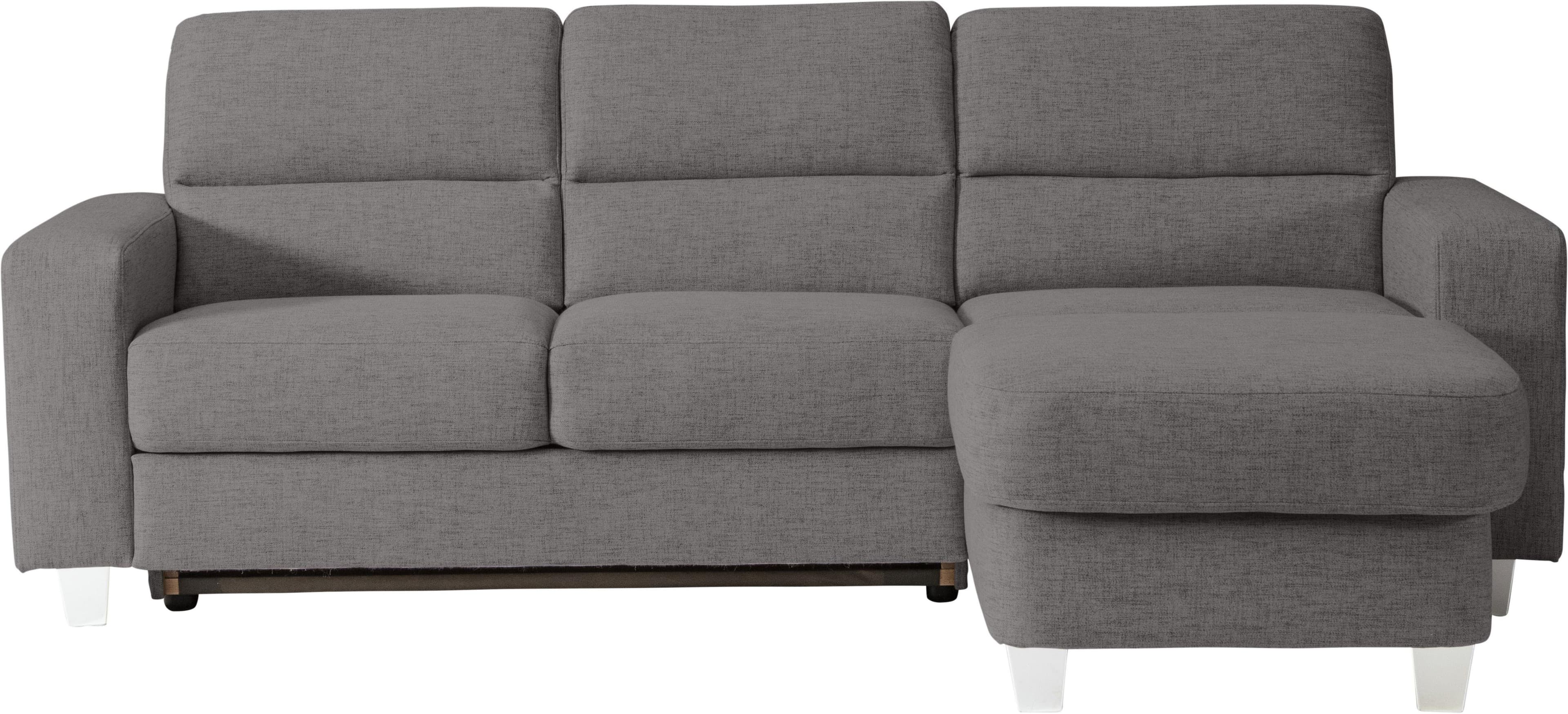 Alina Ecksofa Ilana mit Bettfunktion und Stauraum - Wellenunterfederung