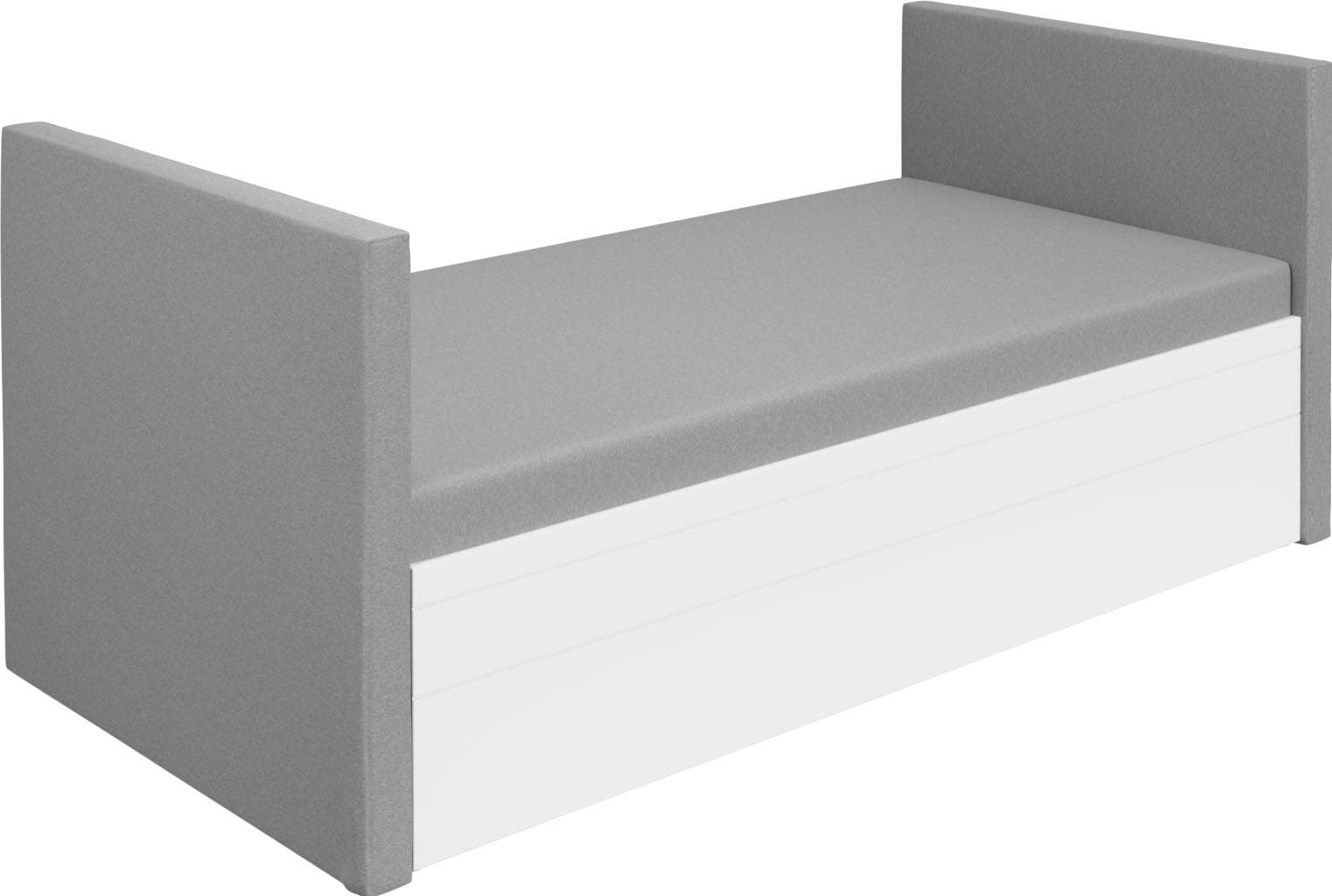 PAIDI FLYNN Jugendbett Ausziehbar Weiß Grau