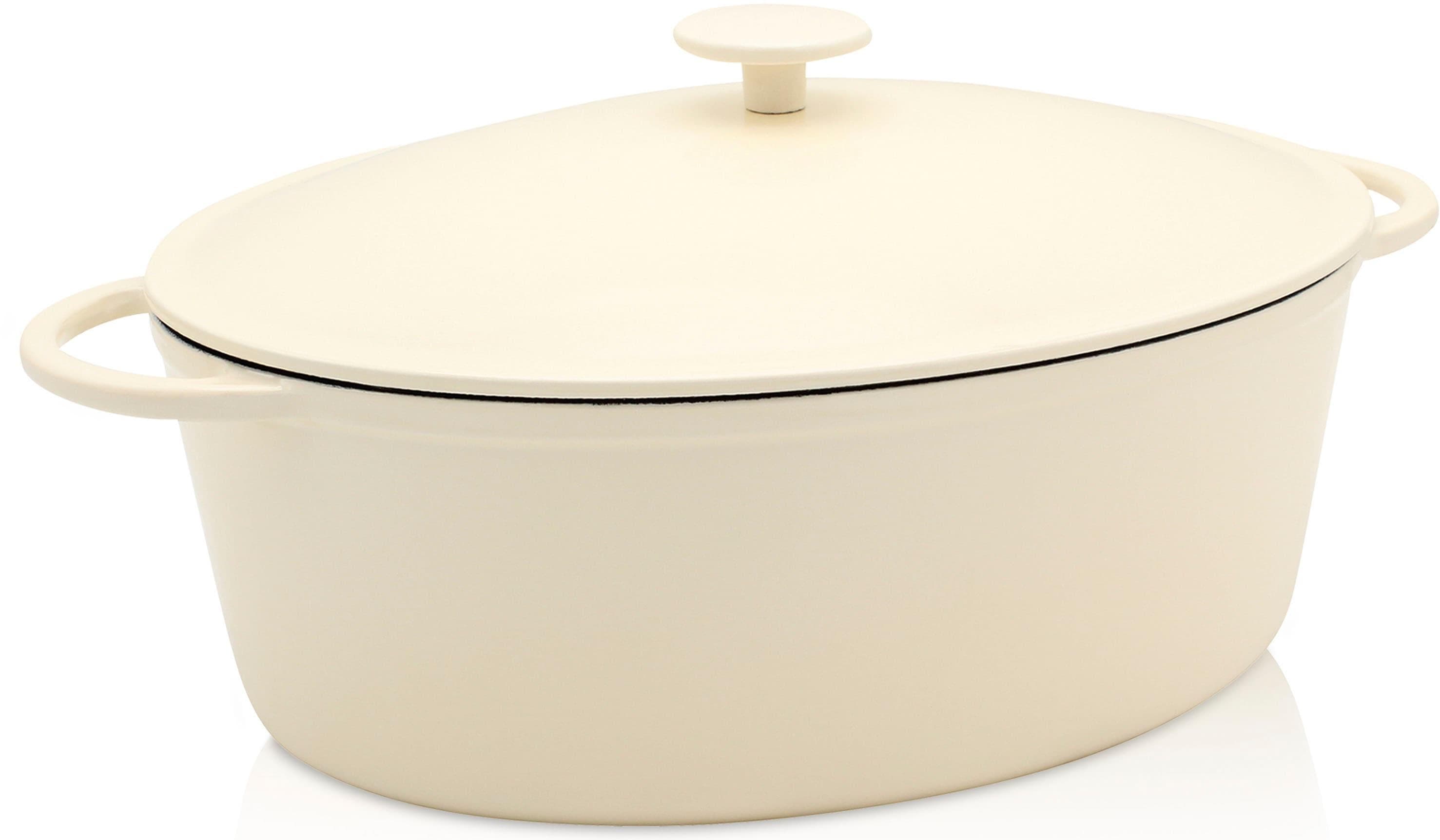 Krüger Gansbräter Gusseisen 34x27x12,5 cm Beige