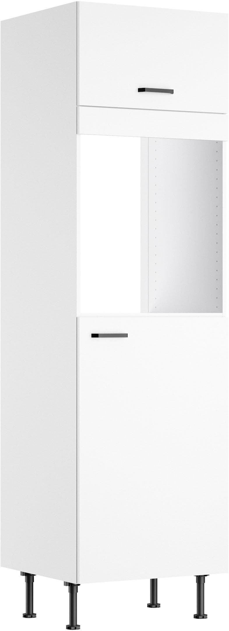 KOCHSTATION KS-Paula Backofen/Kühlumbauschrank weiß matt