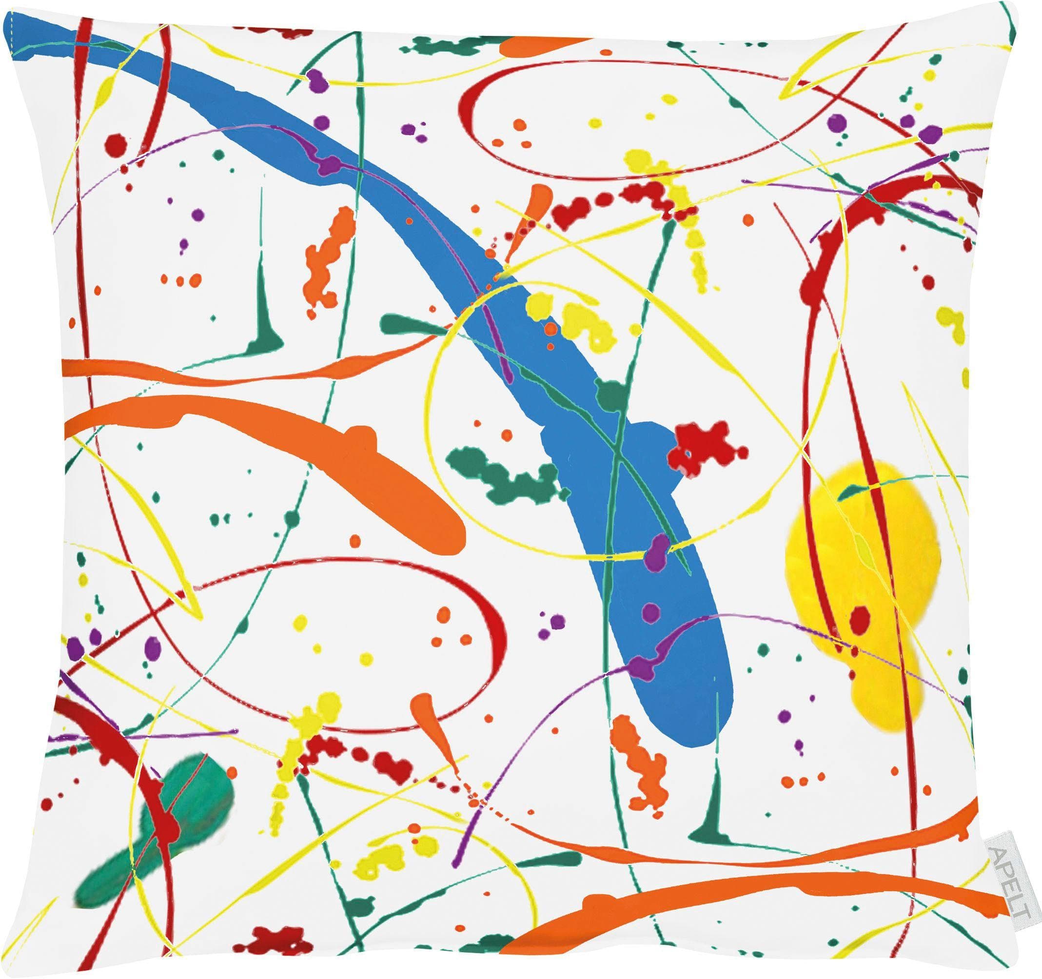 APELT Dekokissen Splash: Kinderkissen mit Fröhlichem Druck & Reißverschluss
