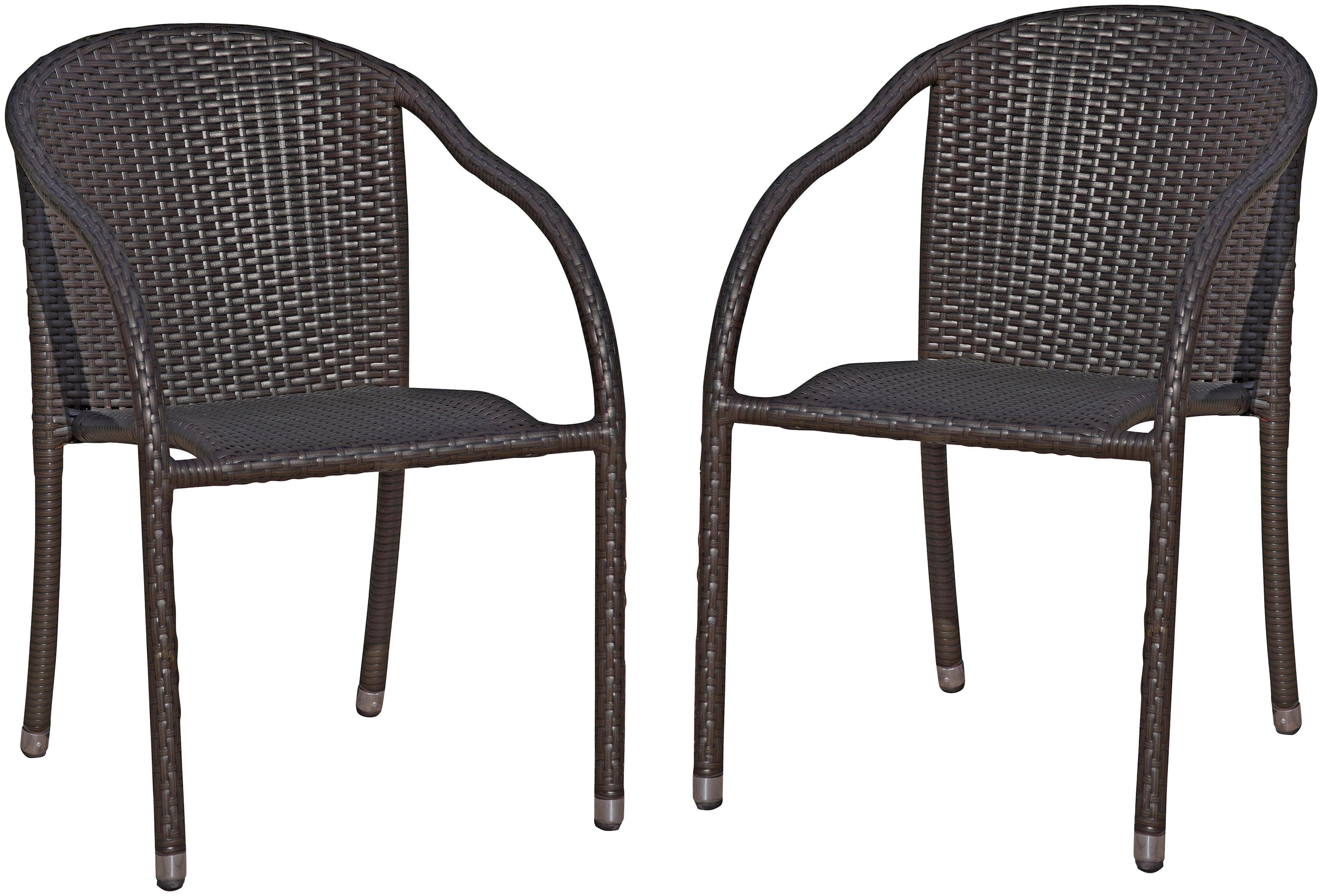 Stabile Stapelstühle aus Kunststoff - Set mit 2 Stühlen (Gastronomie geeignet)