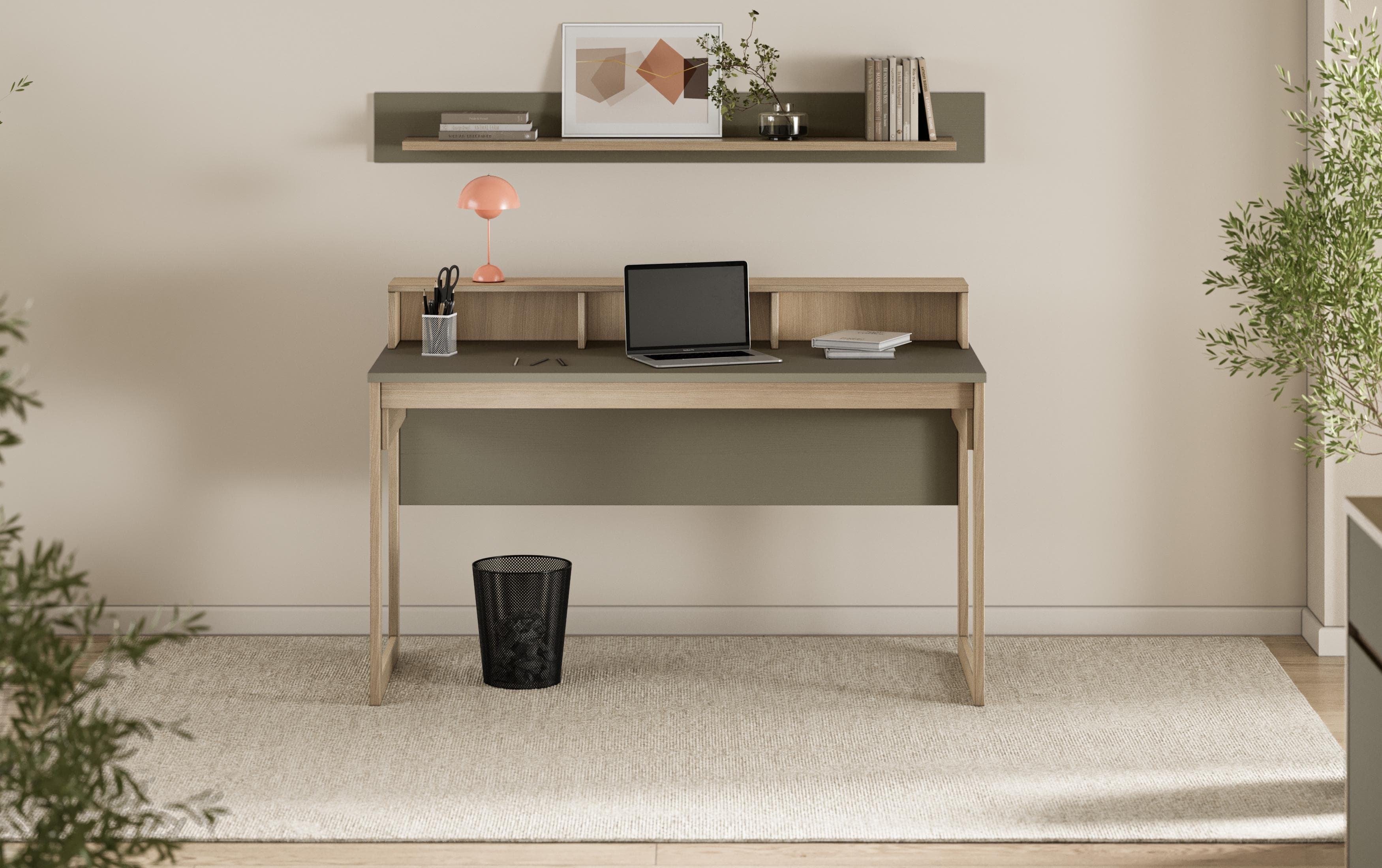 Home Affaire Büromöbel-Set Stranda Skandi Eiche mit Wandboard