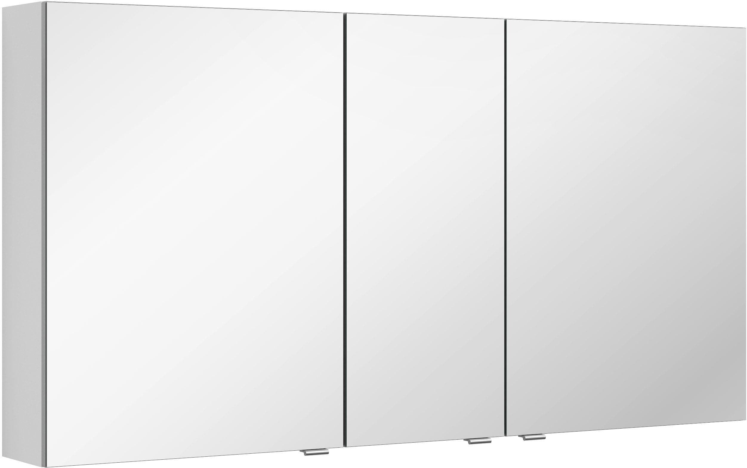 Marlin Bad Spiegelschrank aus Holzwerkstoff, weiß Seidenglanz