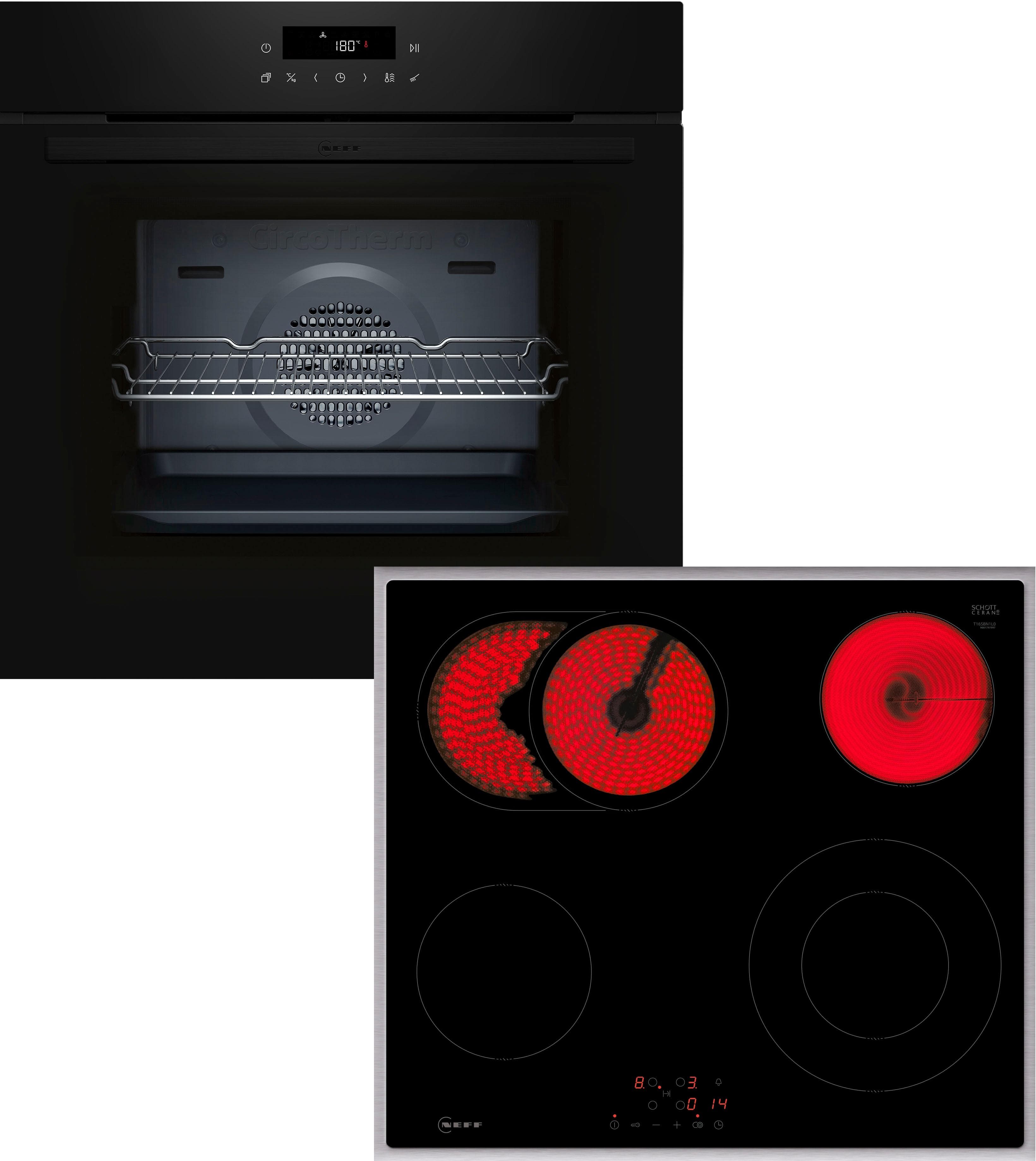 Neff BTX46PB0 Backofen-Set Schwarz/Edelstahl