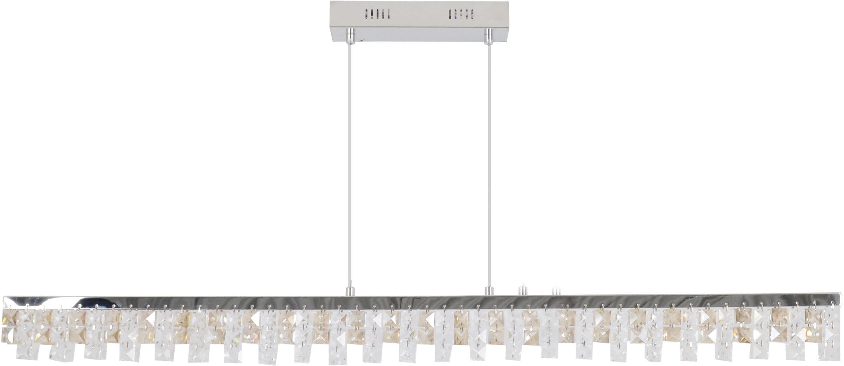 Näve Diamonds LED Pendelleuchte - Chrom & Klares Glas, Warmweiß