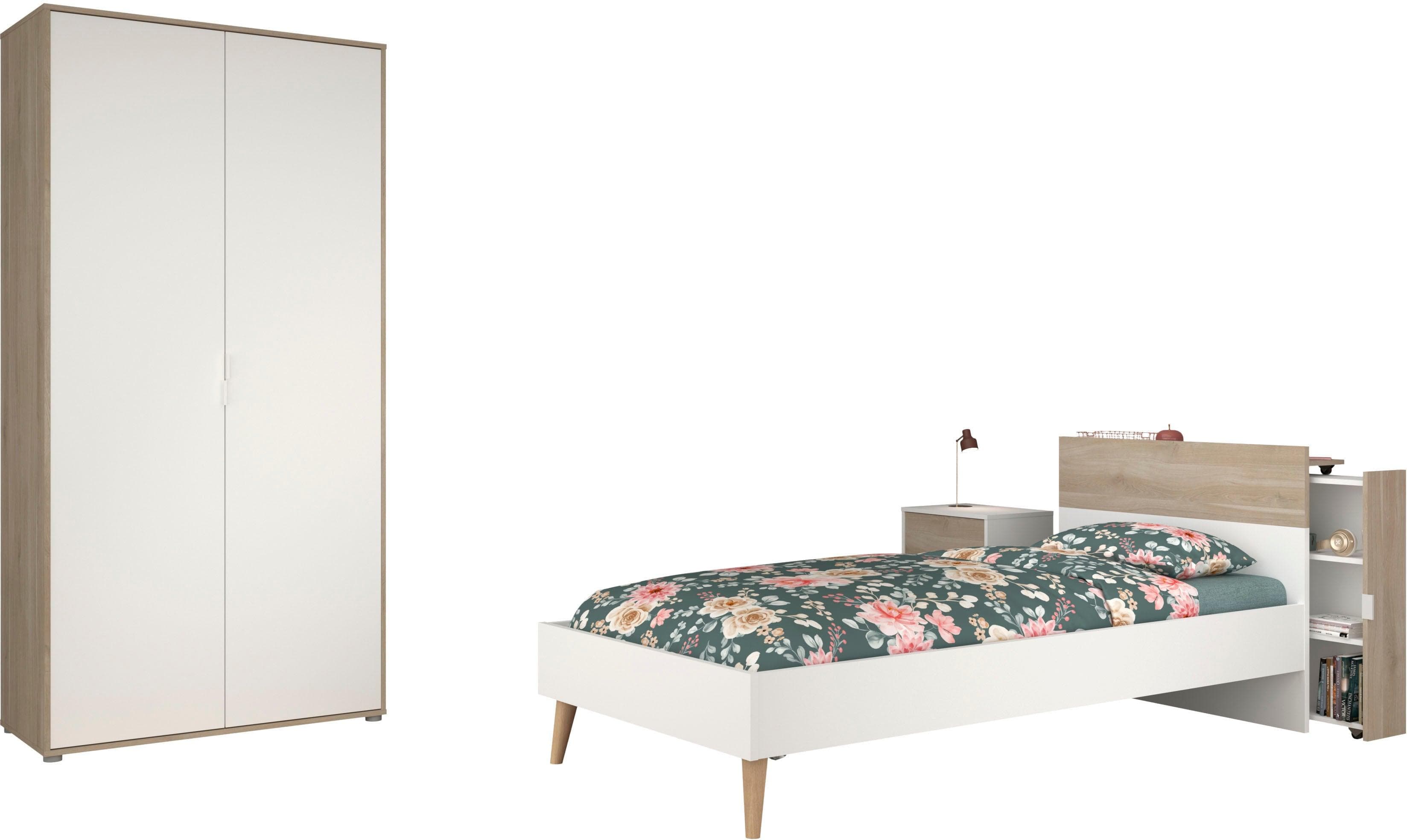 Jugendzimmer-Set PARISOT Aalborg 3 Weiß Bett & Kleiderschrank