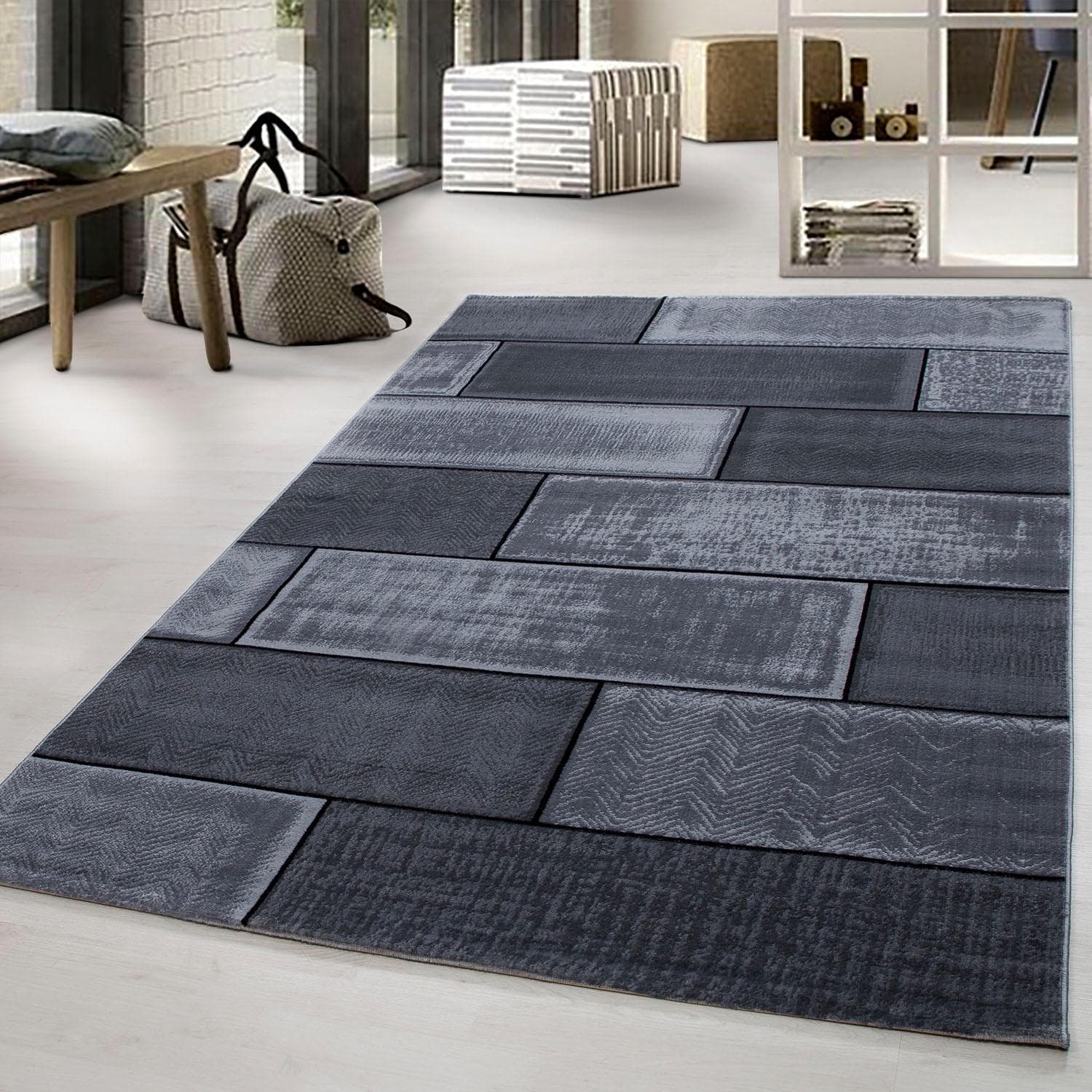 Novel Webteppich Plus Black Schwarz ca. 160x230cm