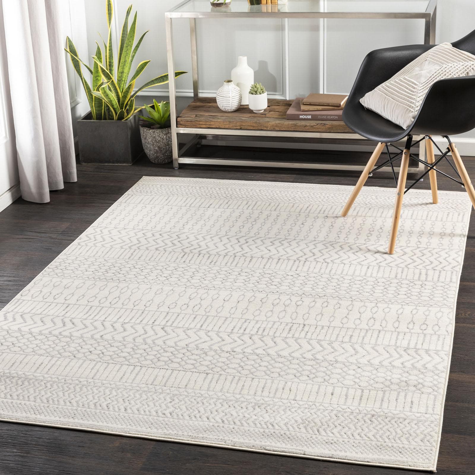Teppich LIVABLISS HAMA - Grau, 200x275cm, Kurzflor
