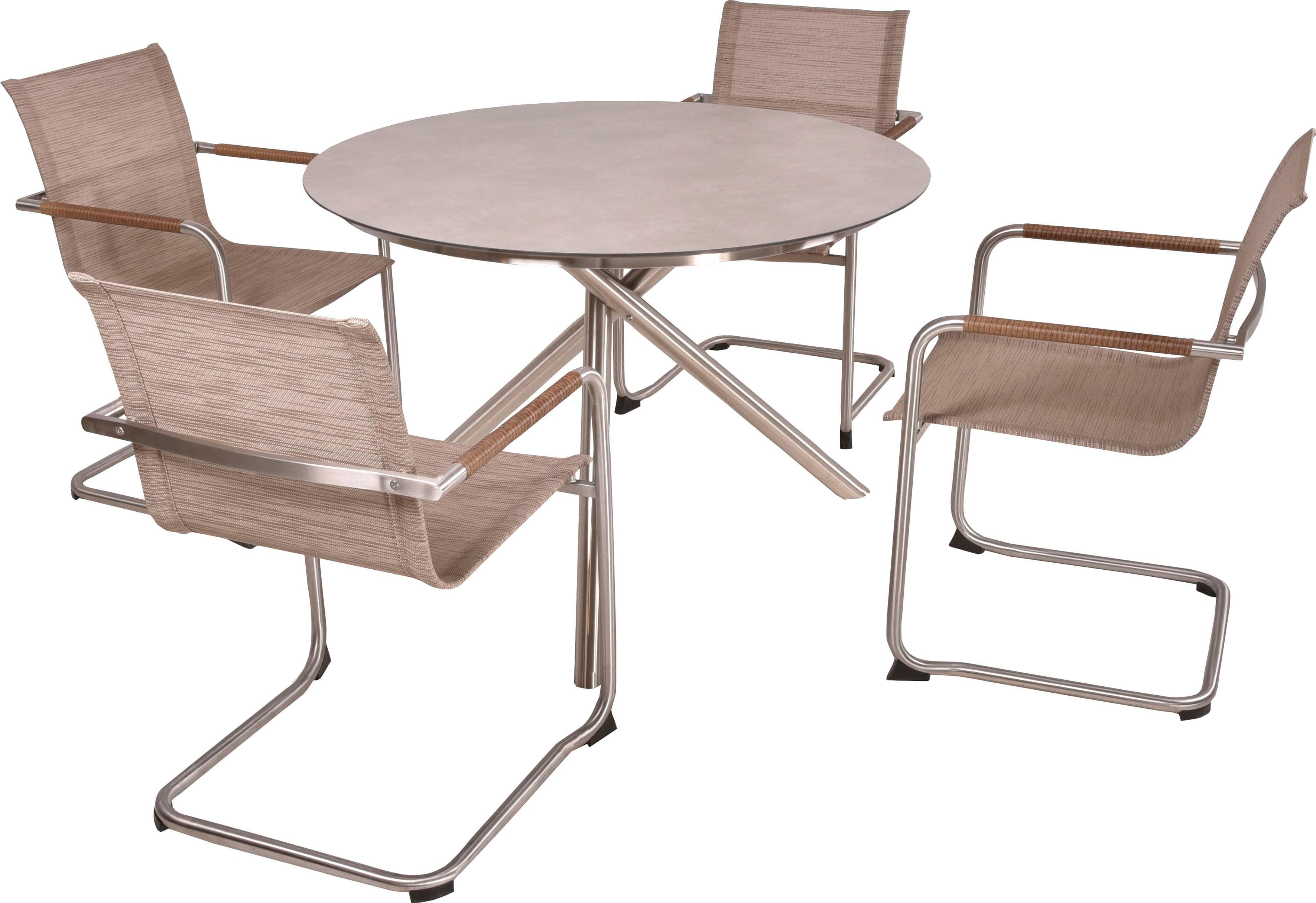 Garden Pleasure Garten-Essgruppe SIENNA 10 - Metall & HPL Kunststoff