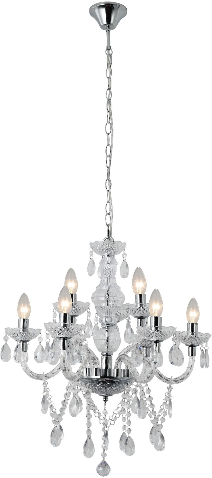 SalesFever Kronleuchter Matteo: Acryl-Glas Design mit 9 Flammen