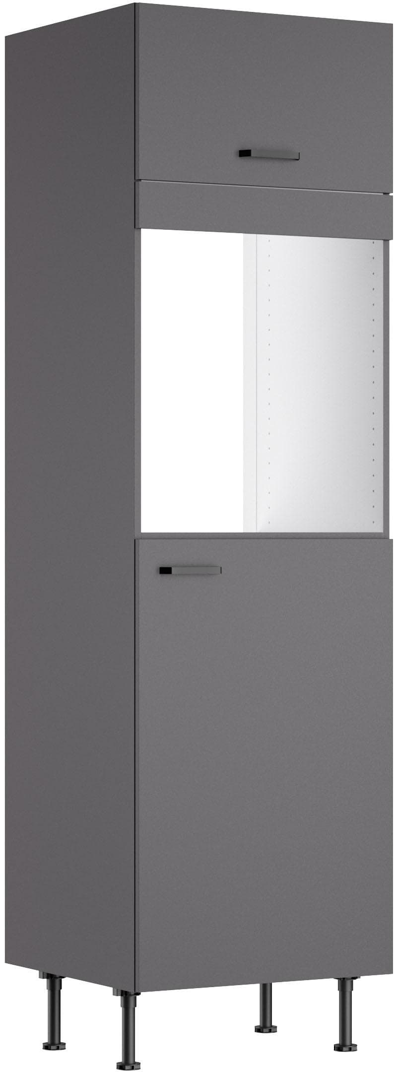 Kochstation KS-Paula Backofen/Kühlumbauschrank Anthrazit 60 cm
