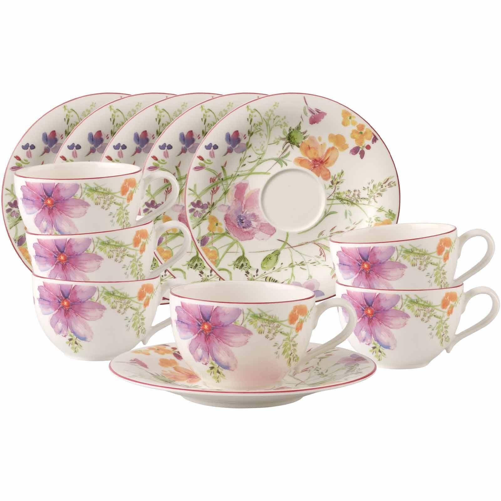Elegante Blumen-Tasse aus Porzellan, 290 ml
