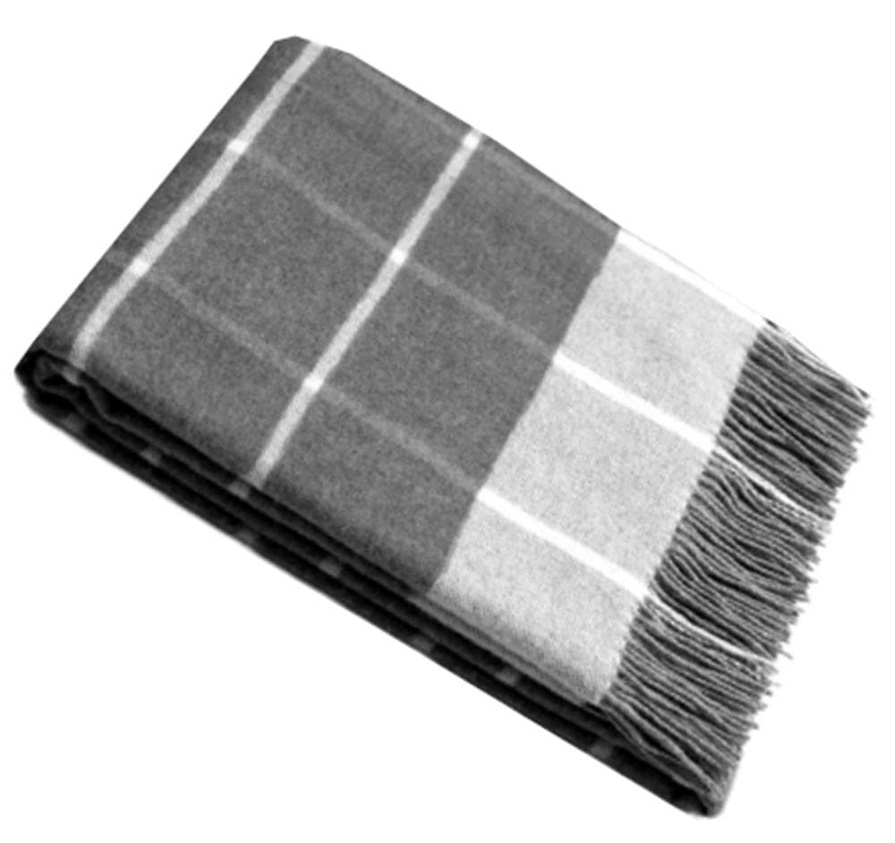CASATEX Plaid Harry Grigio Medio: Elegantes Karo-Design aus Wolle & Kaschmir