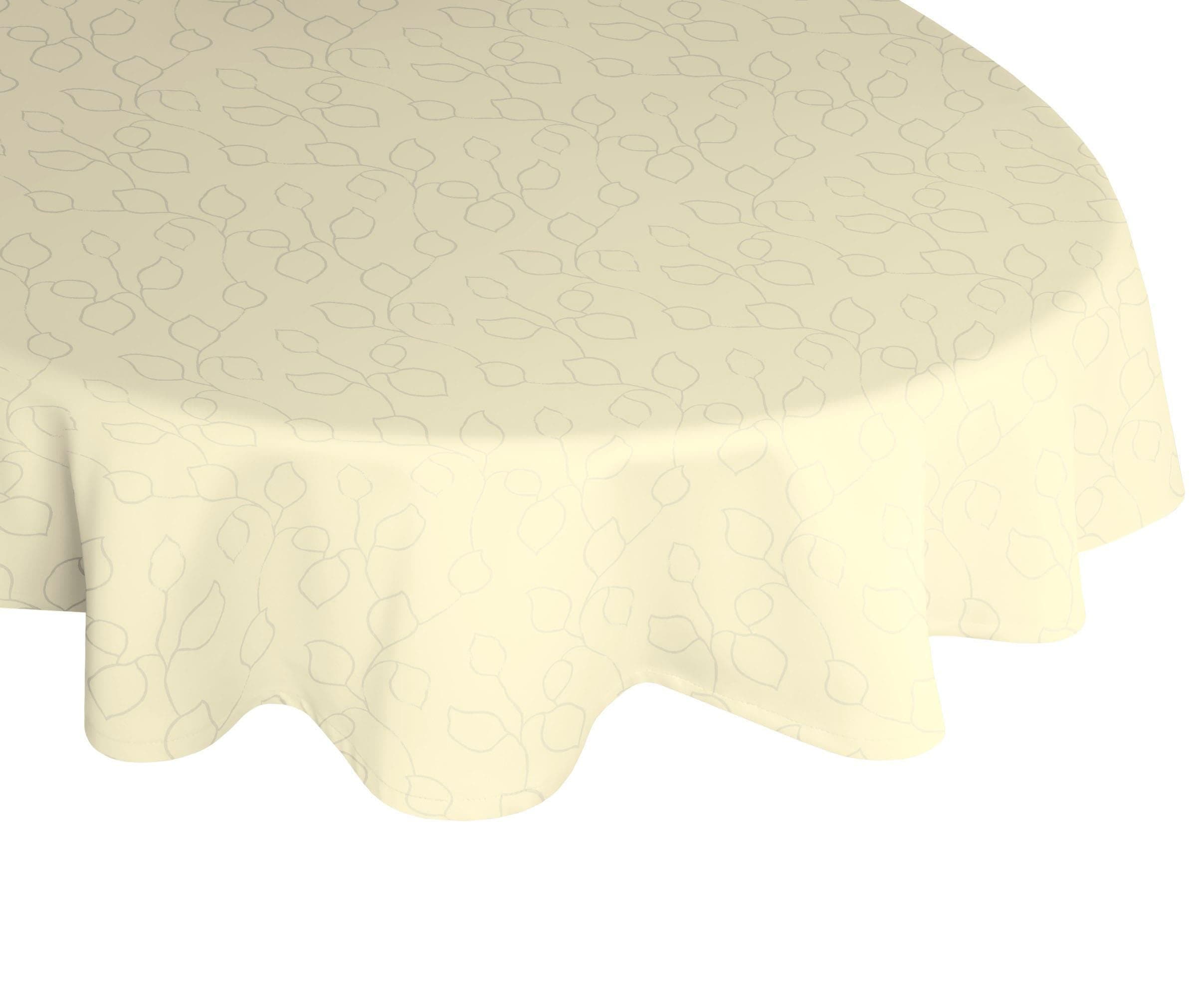 Tischdecke WIRTH Westport oval beige 190x130cm Polyester