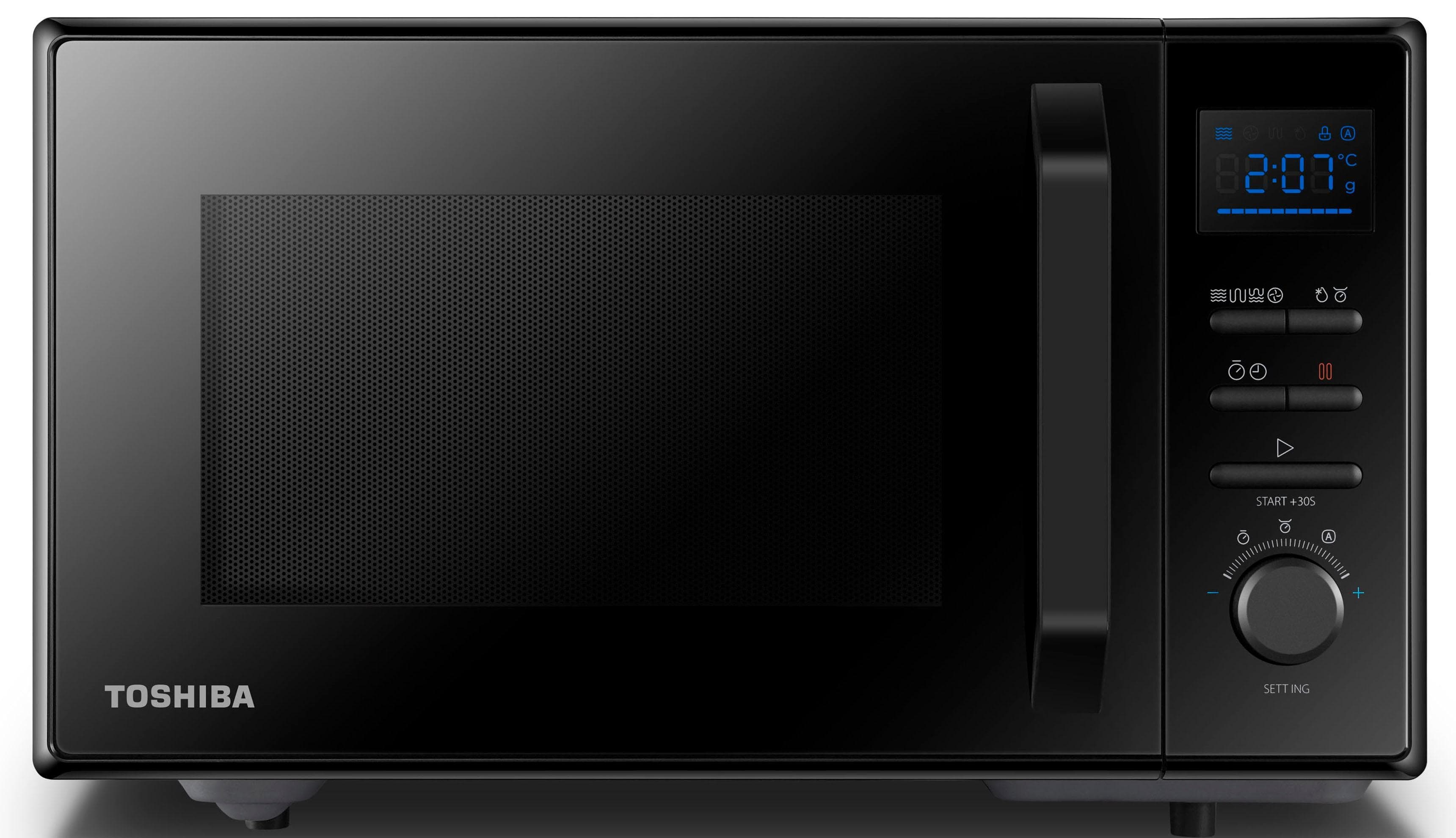 Toshiba Mikrowelle MW2-AC25TF(BK) Schwarz Heißluft Grill