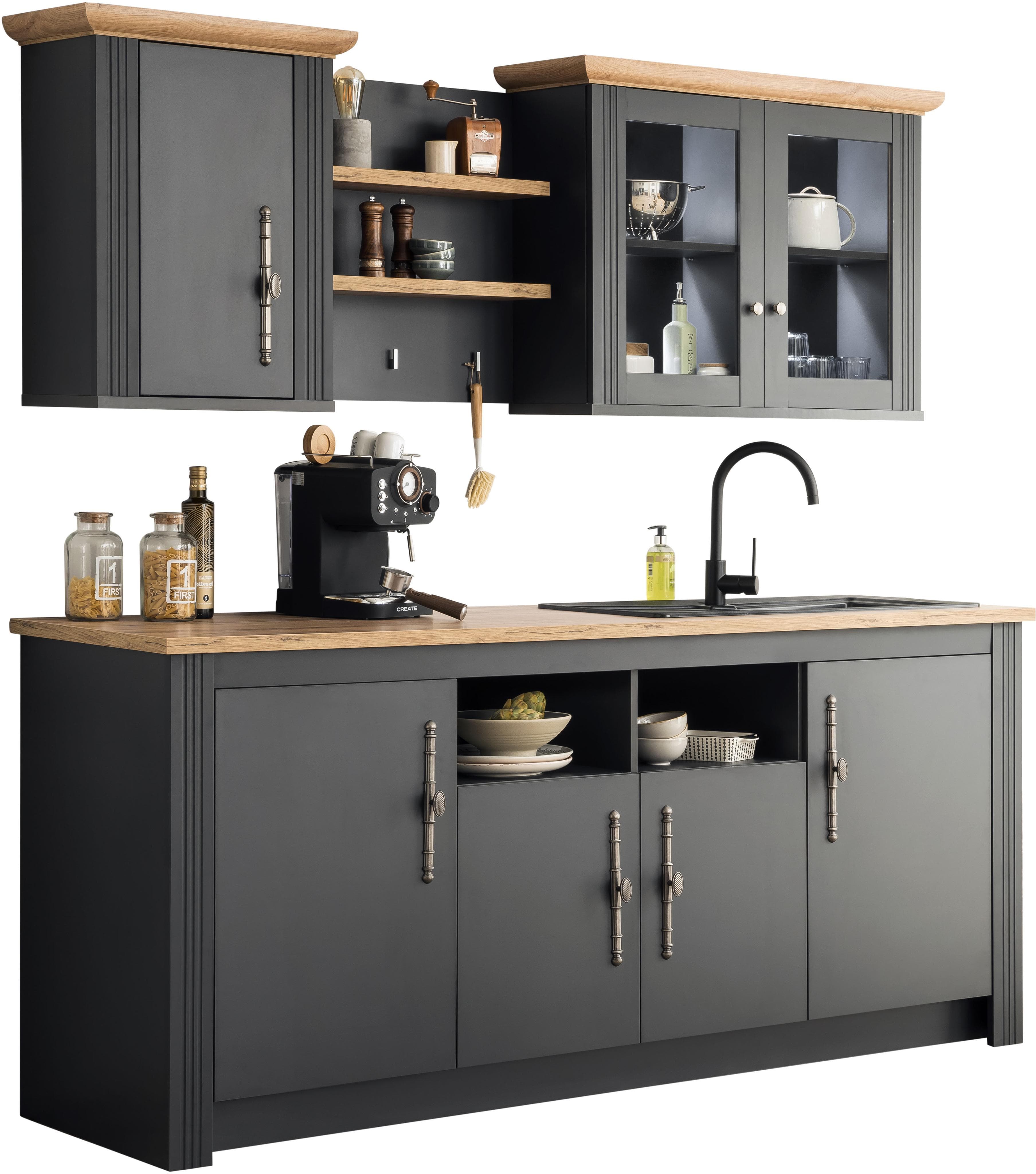 KOCHSTATION Küche KS-Westminster - Landhausstil Bi-Colour Design