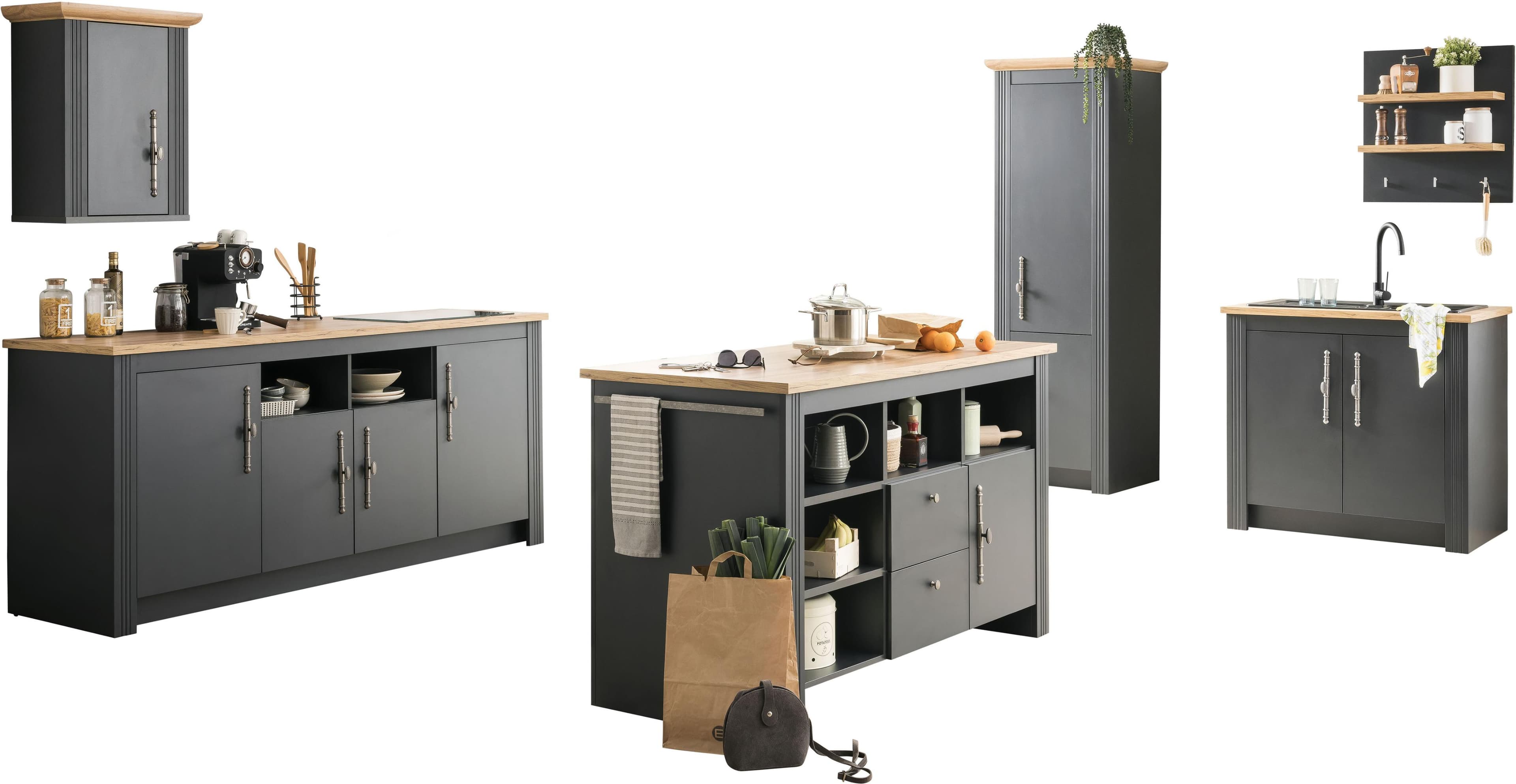 KOCHSTATION Küche Westminster Grau Landhaus