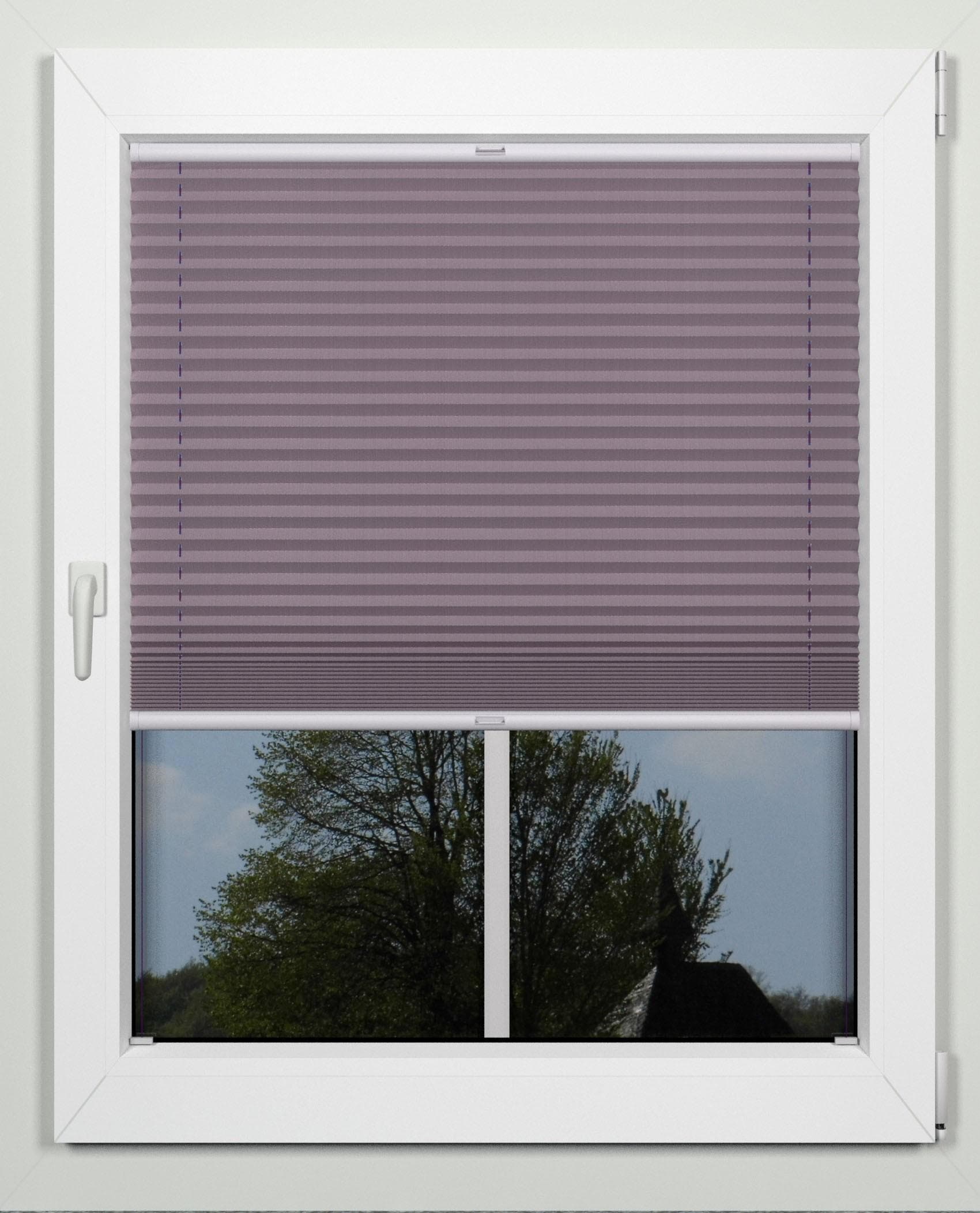 indeko Plissee Simple Violett/Grau Lichtschutz