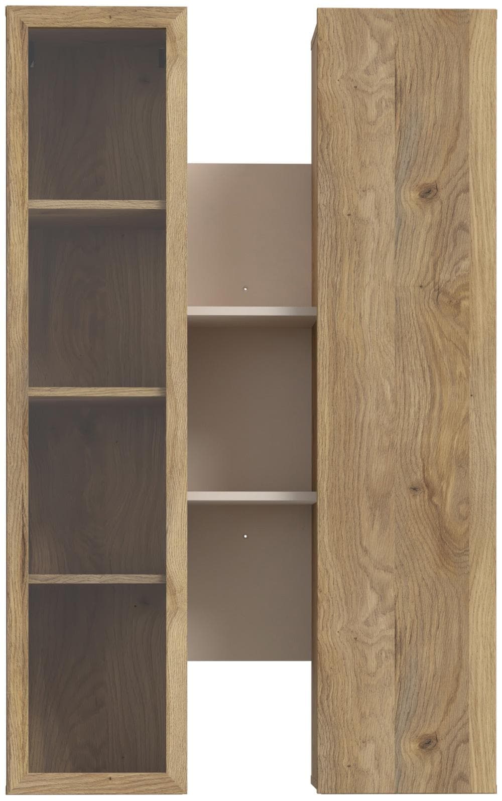 Hängevitrine FORTE Mauvella Eiche/Sand Soft Close Wandmontage