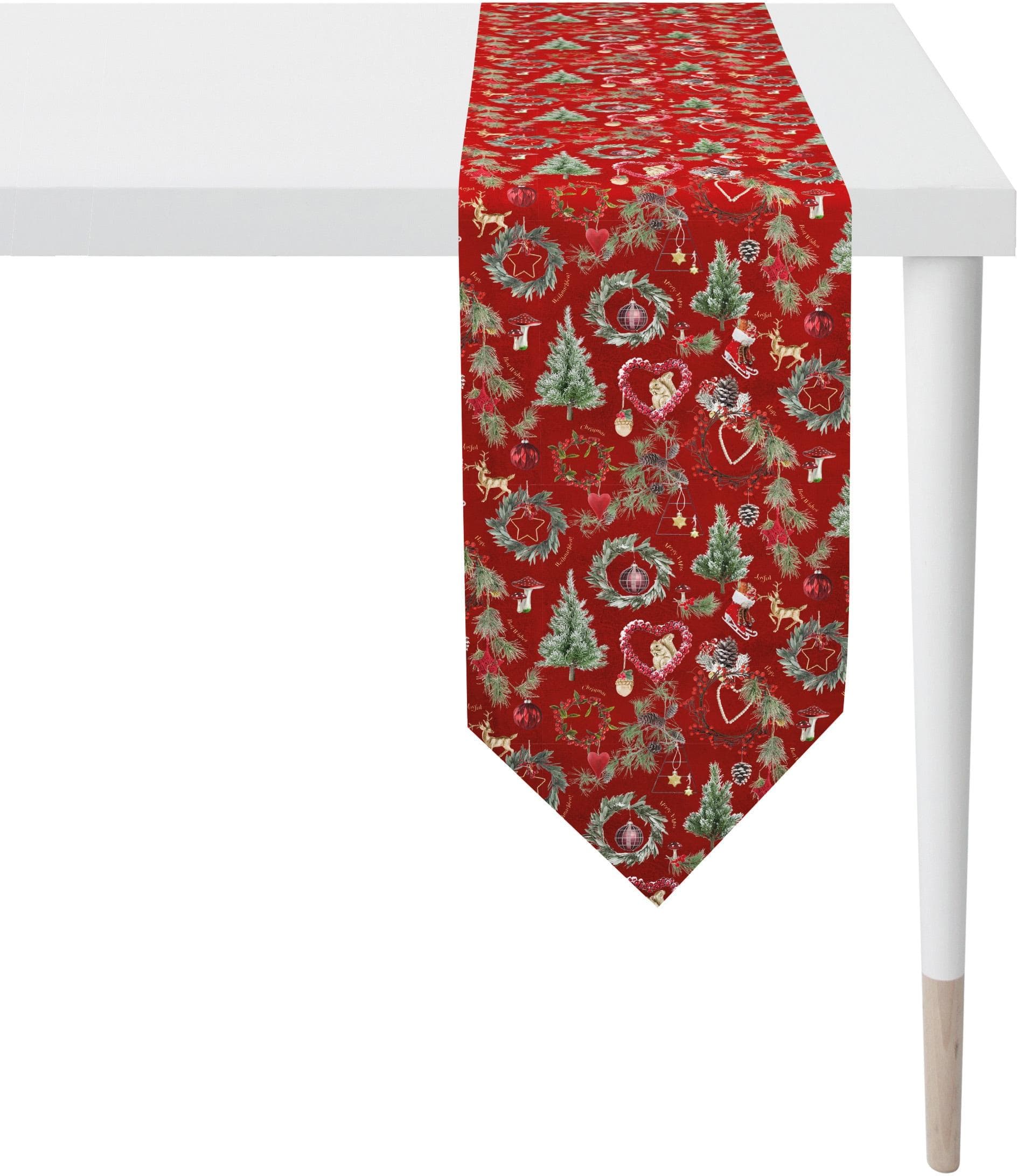 APELT Tischband Winterwelt Weihnachtsdeko Bunt