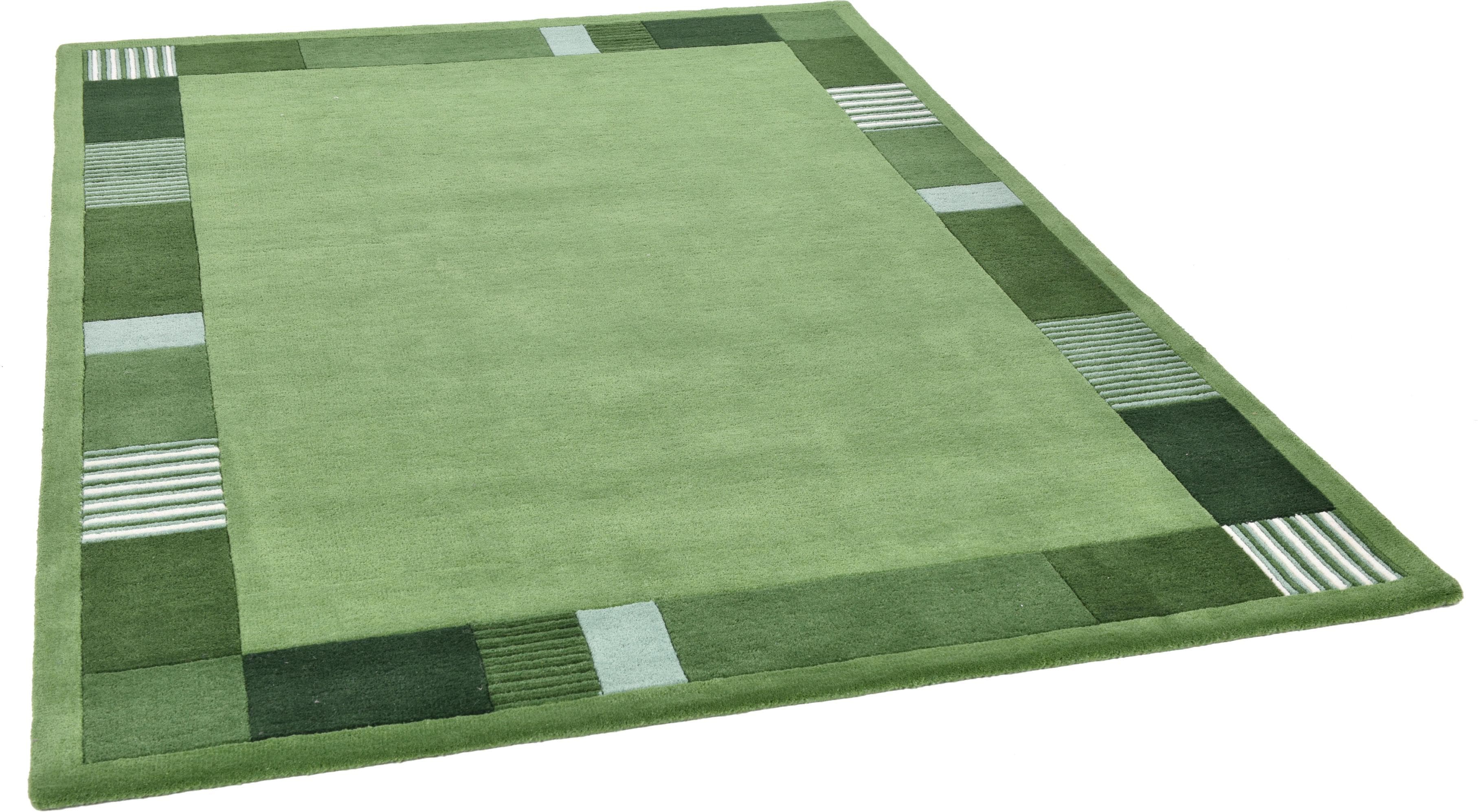 THEKO Wollteppich Royal Nepali Grün Handgetuftet