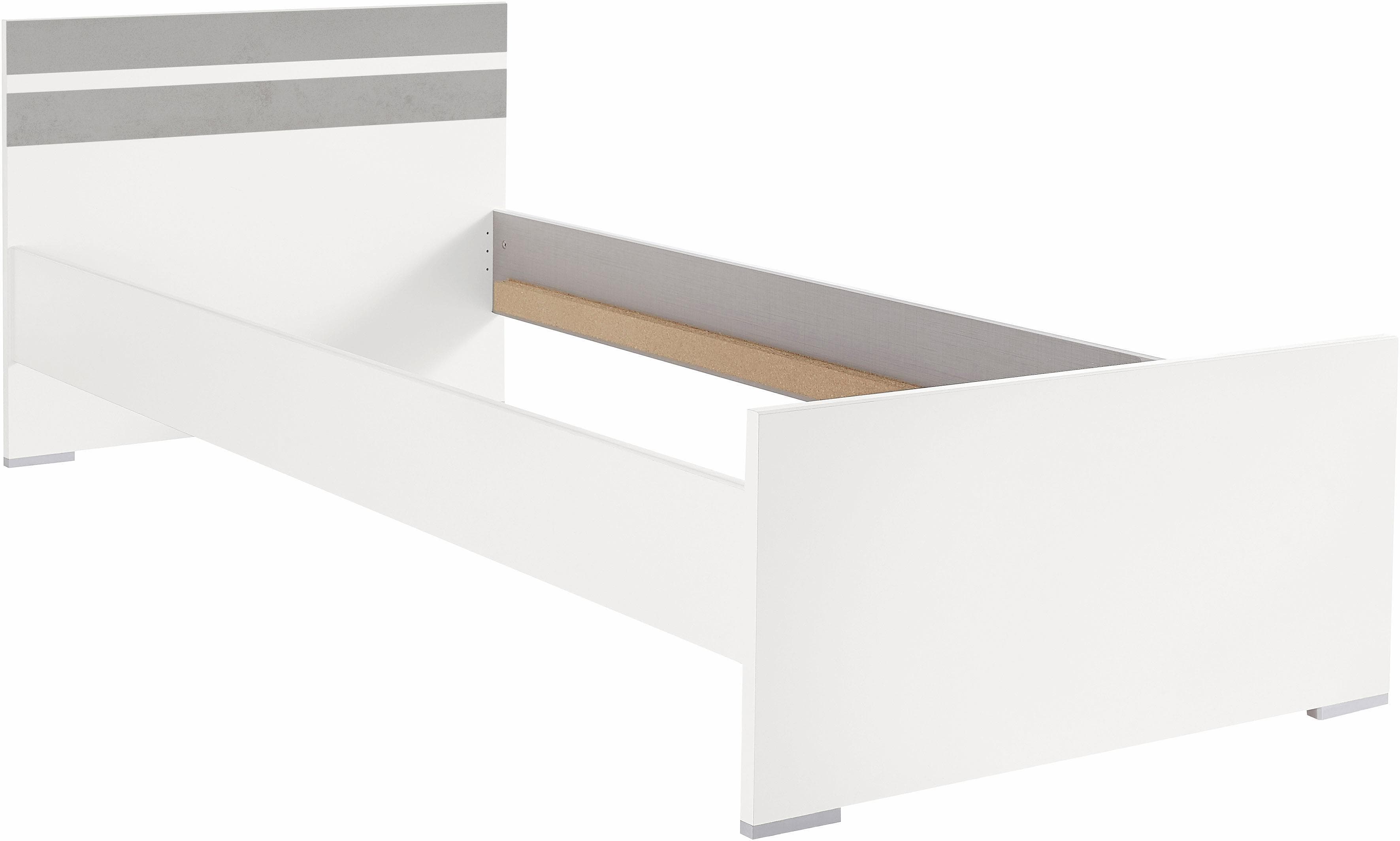 Joker Gästebett: faltbar, in Weiß mit Beton-Optik