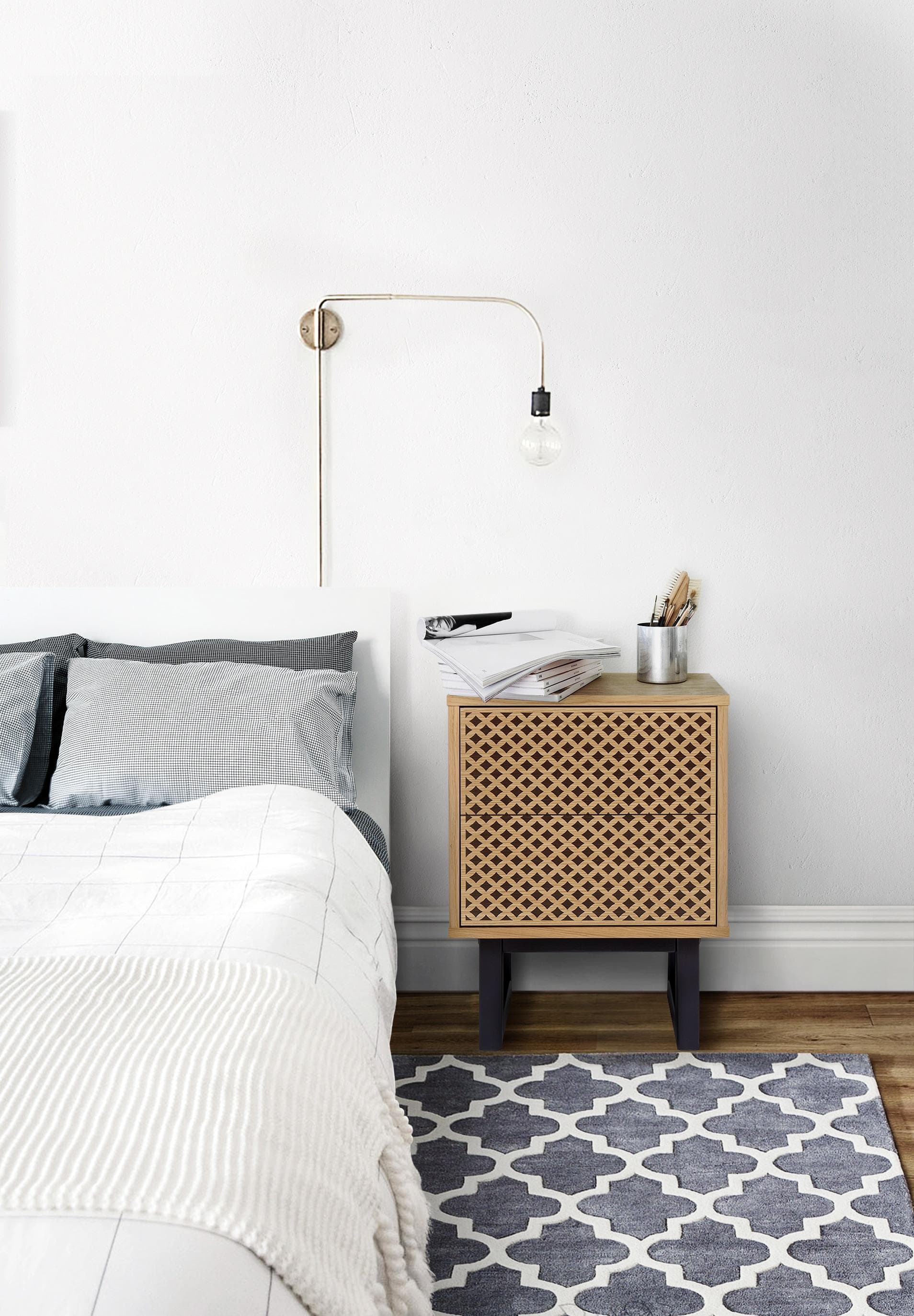 Woodman Eiche Nachttisch Modernes Design mit Schubkästen