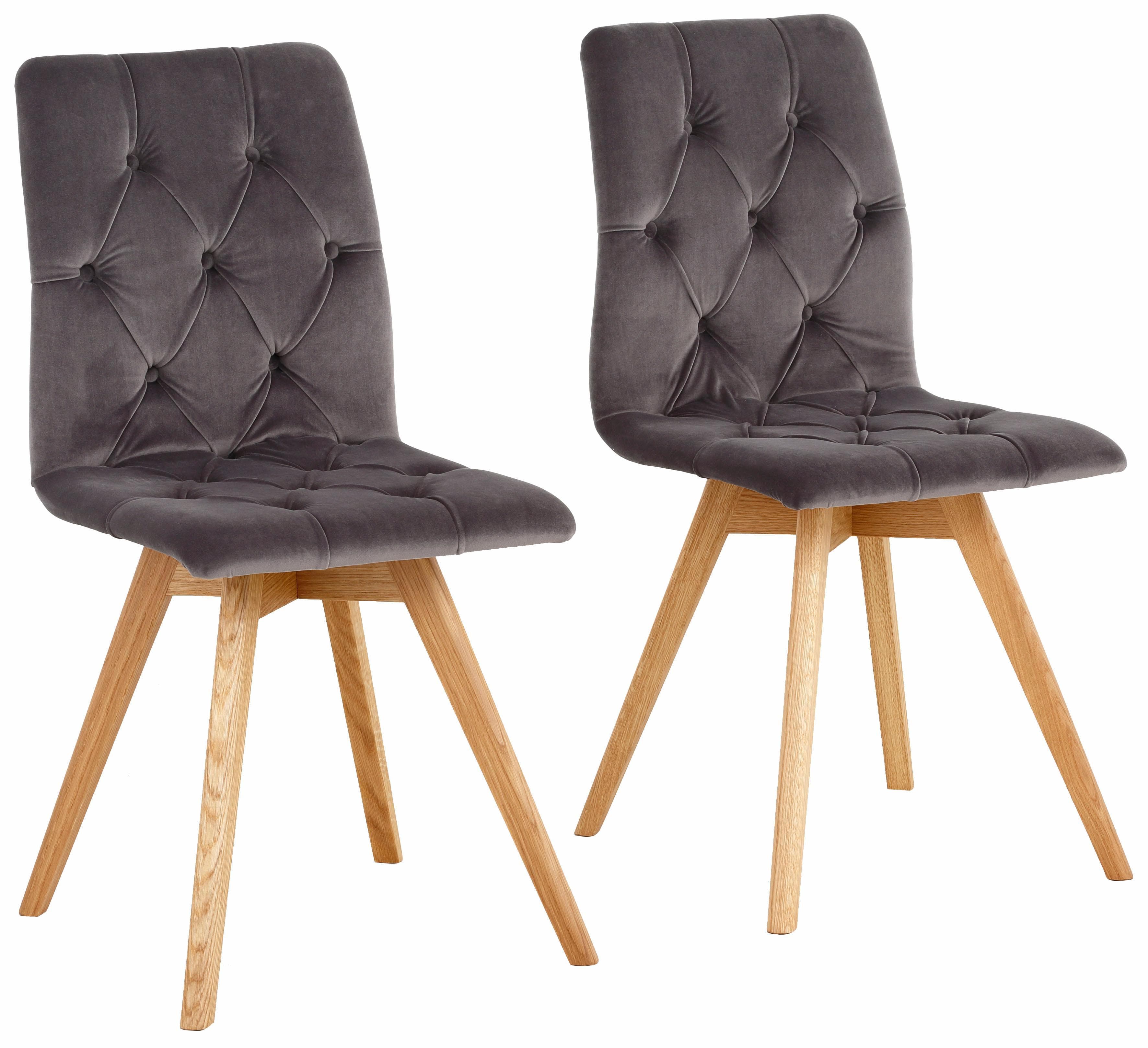 4-Fußstuhl ANDAS Rania Grau Eiche