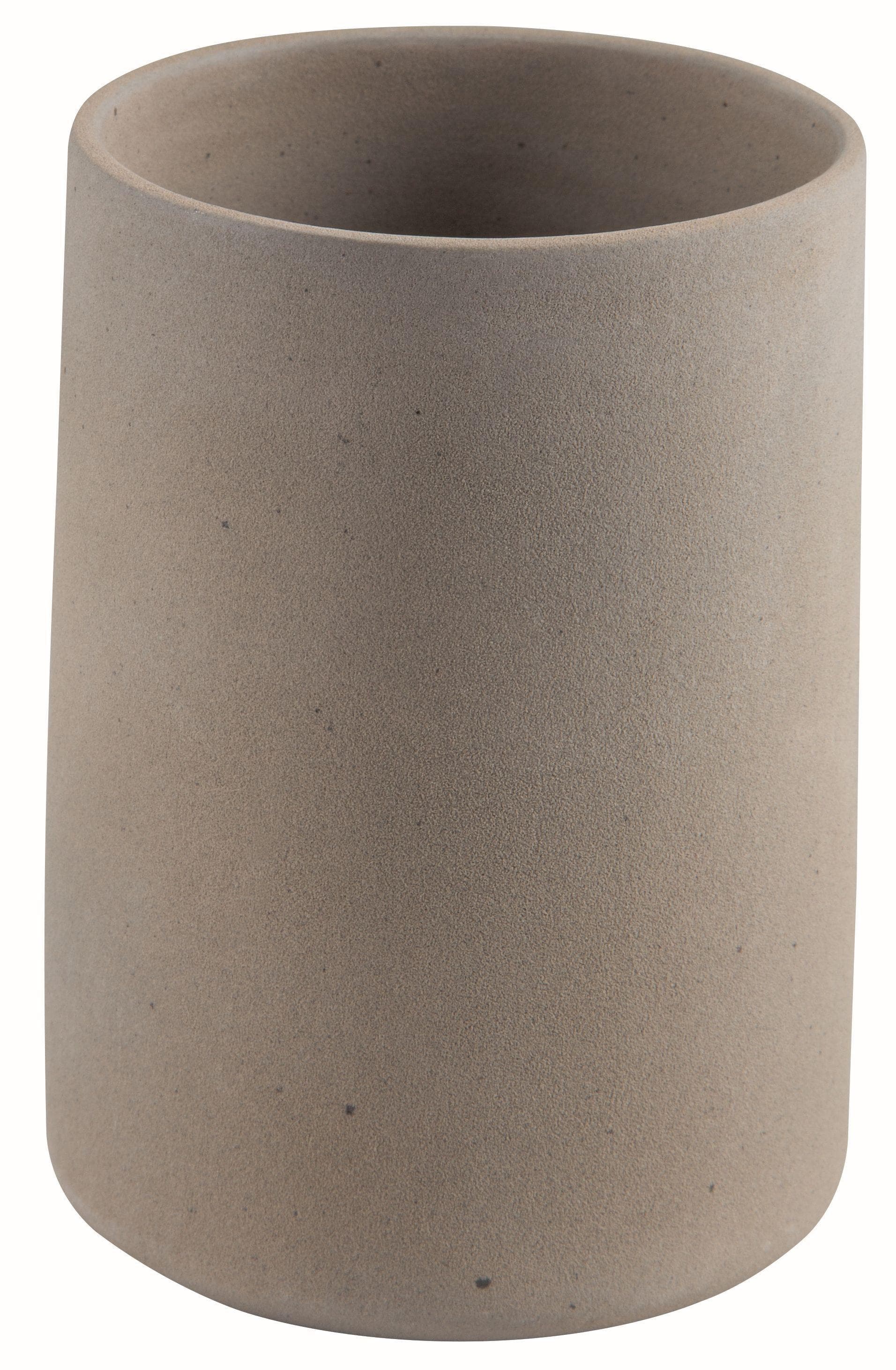 Zahnputzbecher GEMMA earth Kunststoff Beige Modern