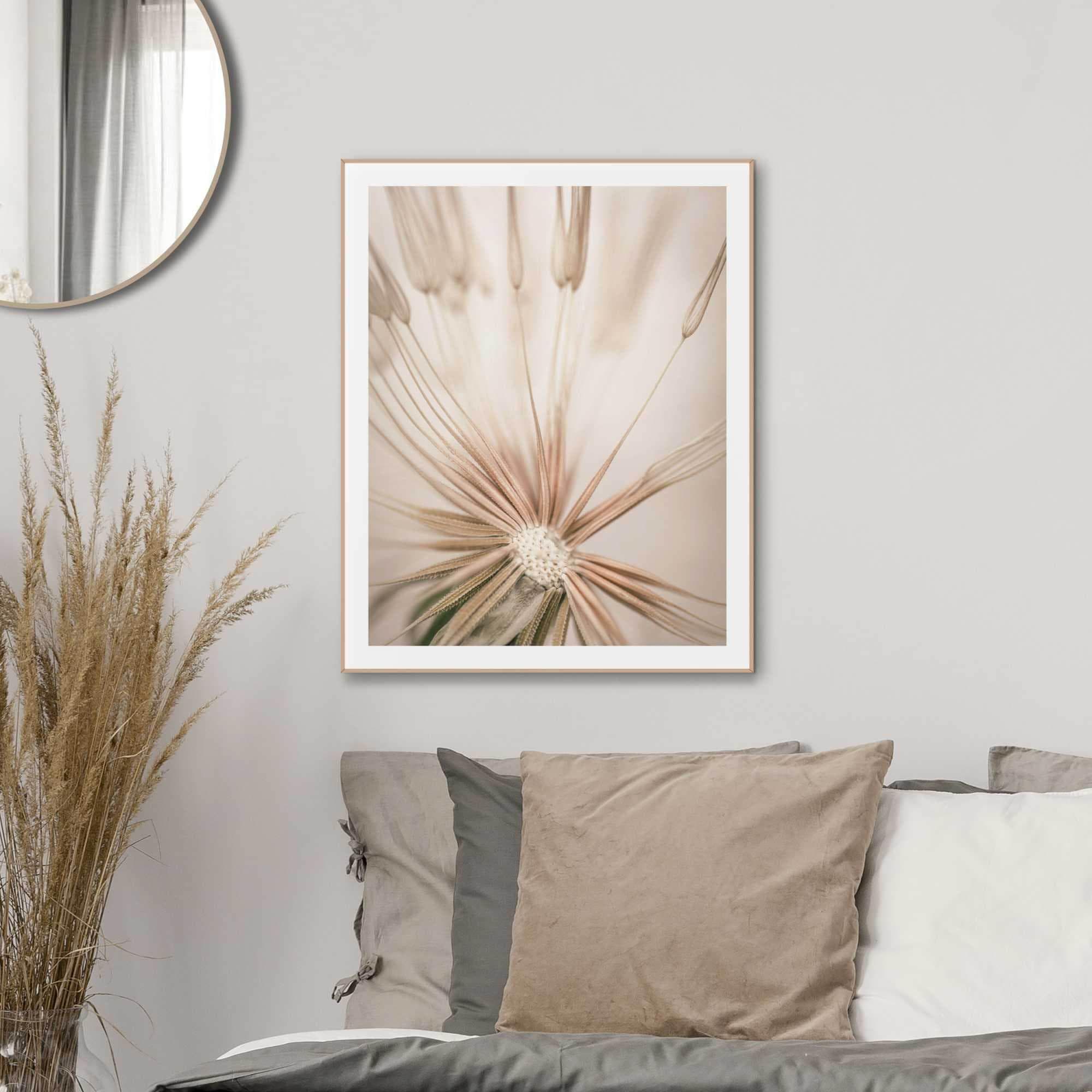 Reinders Kunstdruck Pusteblume Beige MDF Wandbild