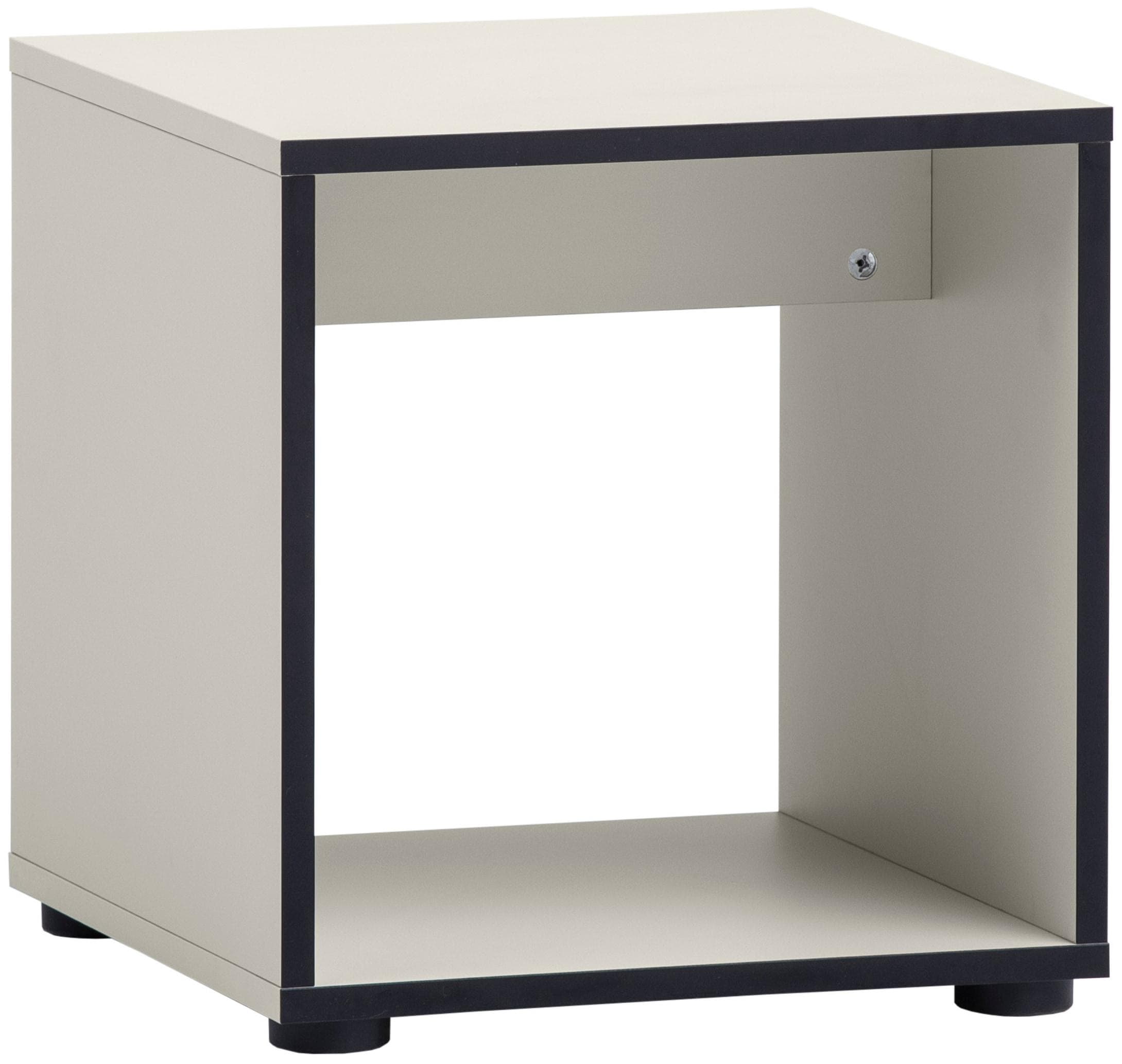 Sitzwürfel Schildmeyer Edda 40 cm Beige Holz Hocker