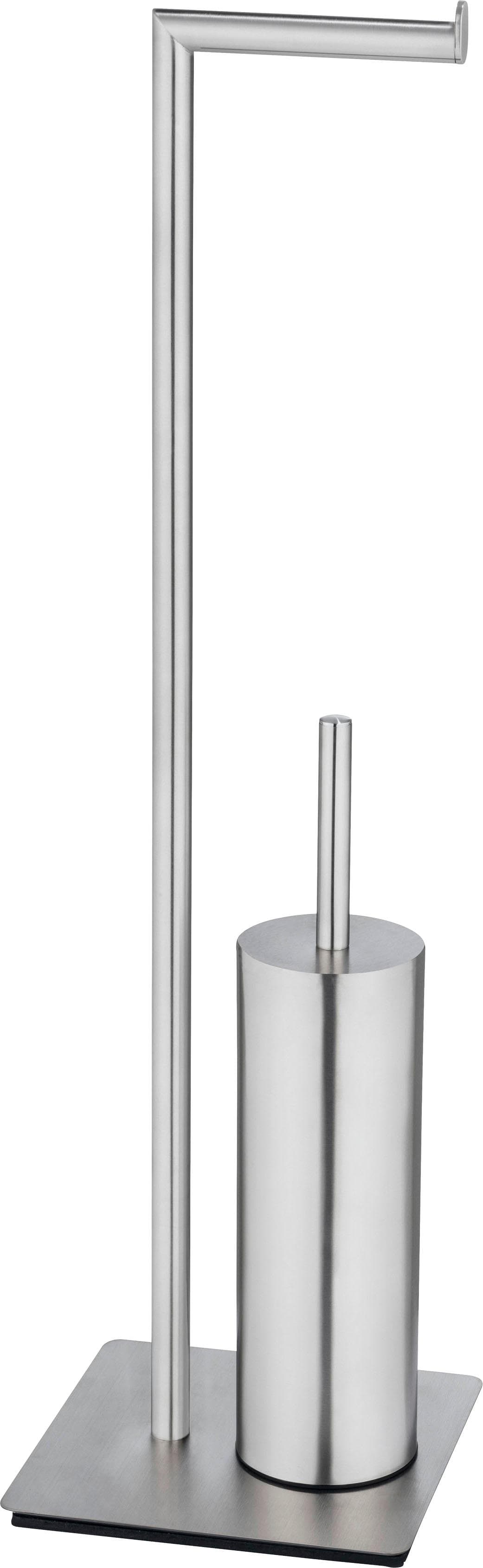 WENKO Recco WC-Garnitur: Silikon-Bürste & Toilettenpapierhalter