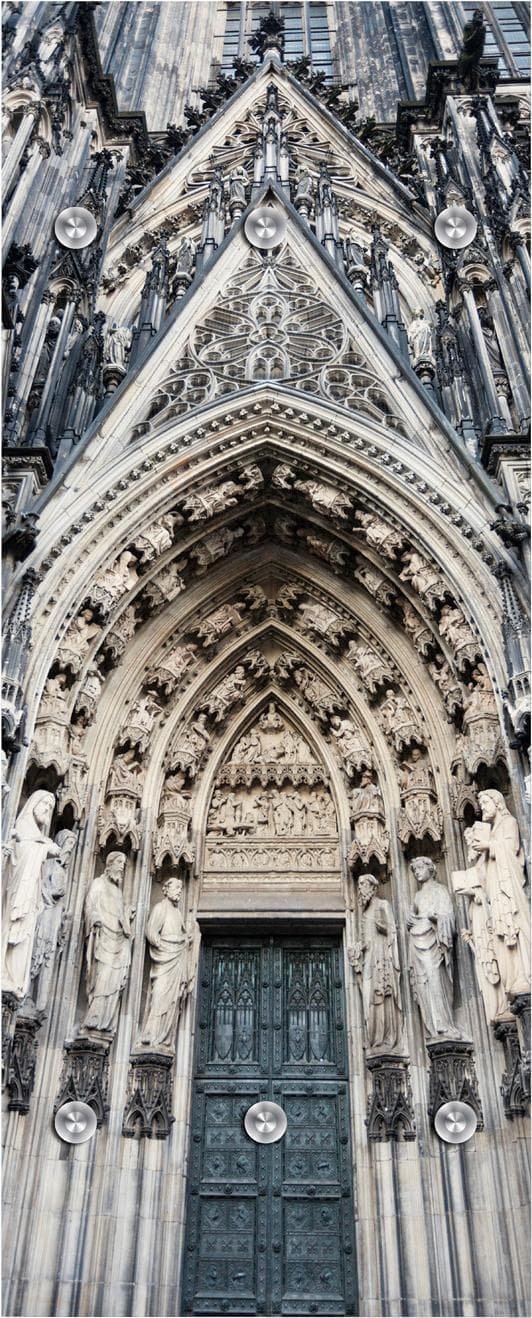 Garderobenleiste QUEENCE Kathedrale Grau mit 6 Haken