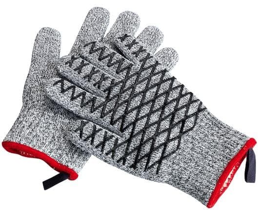 Grillhandschuhe MAXIMEX 2in1 Grau Schnittschutz Küchenhandschuhe