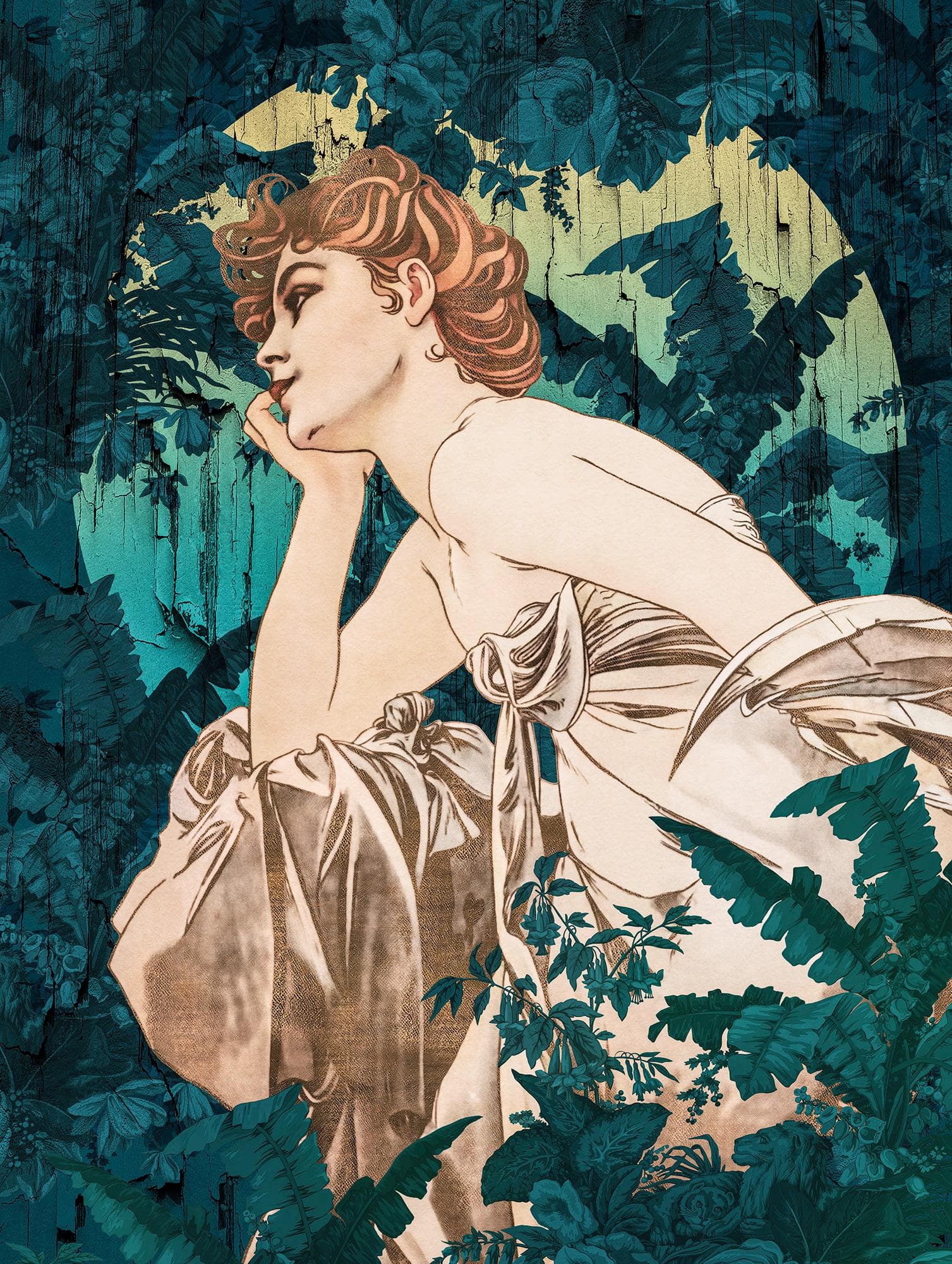 Komar Désirée Wandbild Türkis Natur