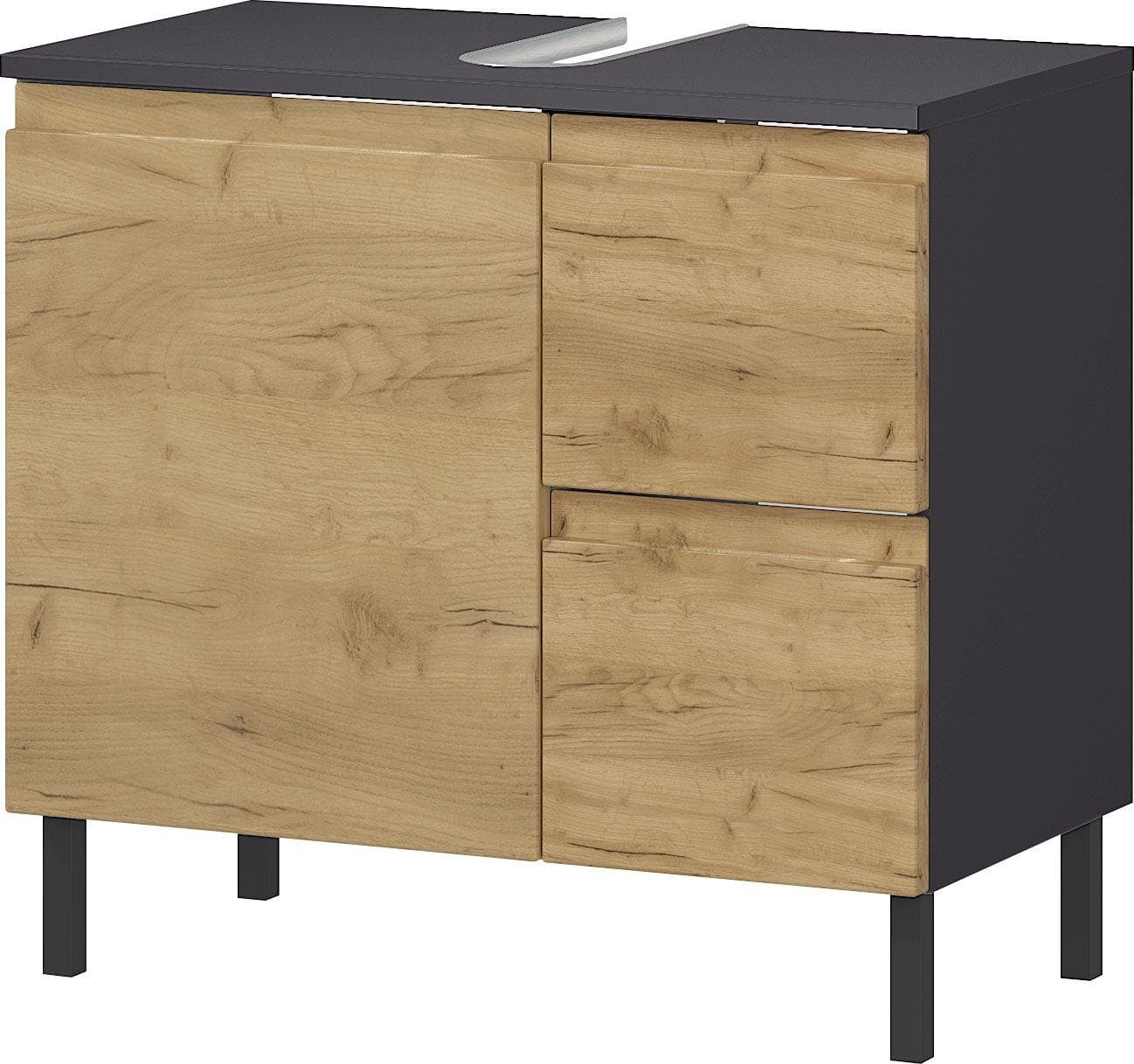 Waschbeckenunterschrank mit verstellbarem Boden