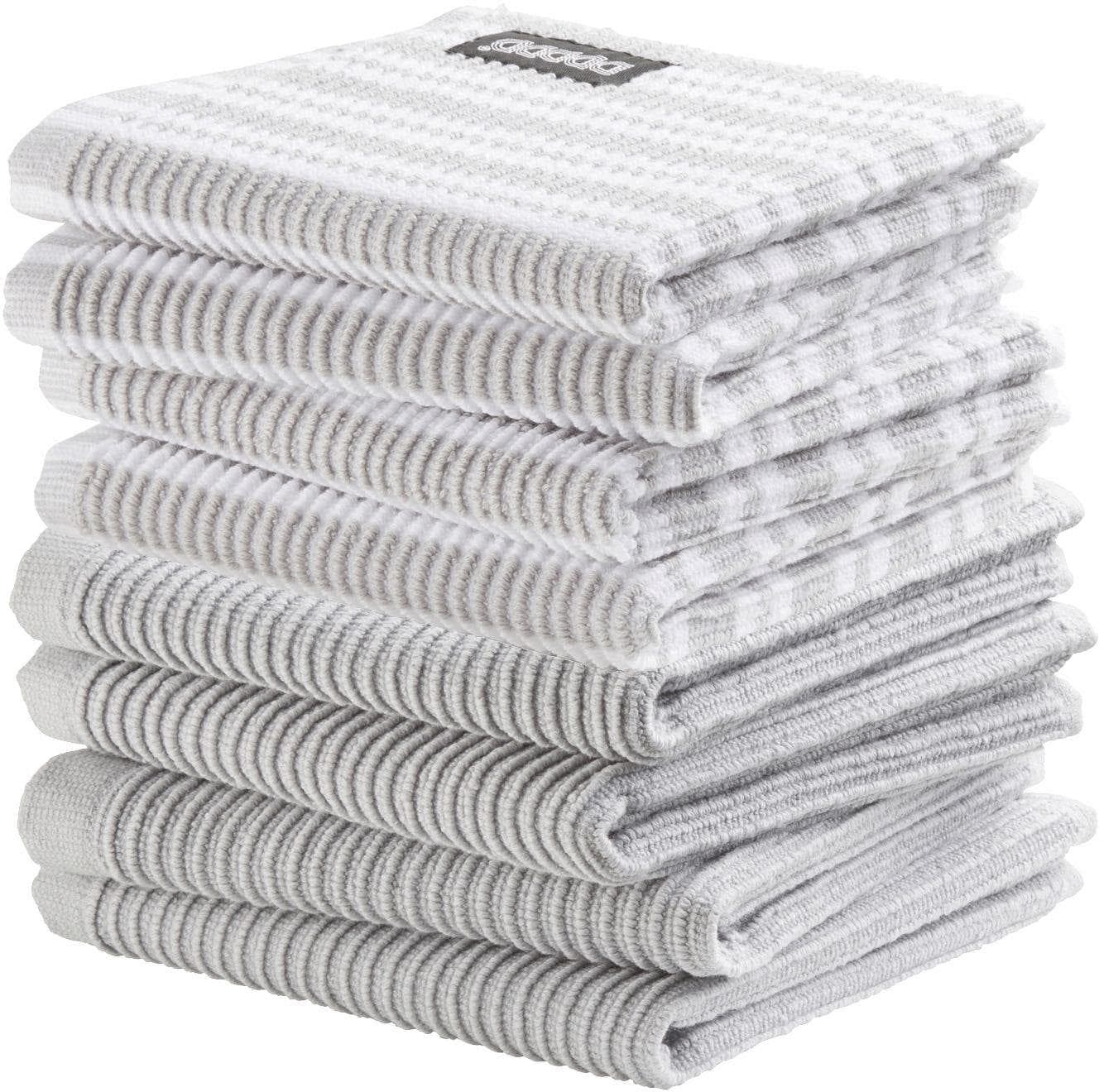 DDDDD Spültuch Basic-Classic Set 8-tlg. grau 30x30 cm