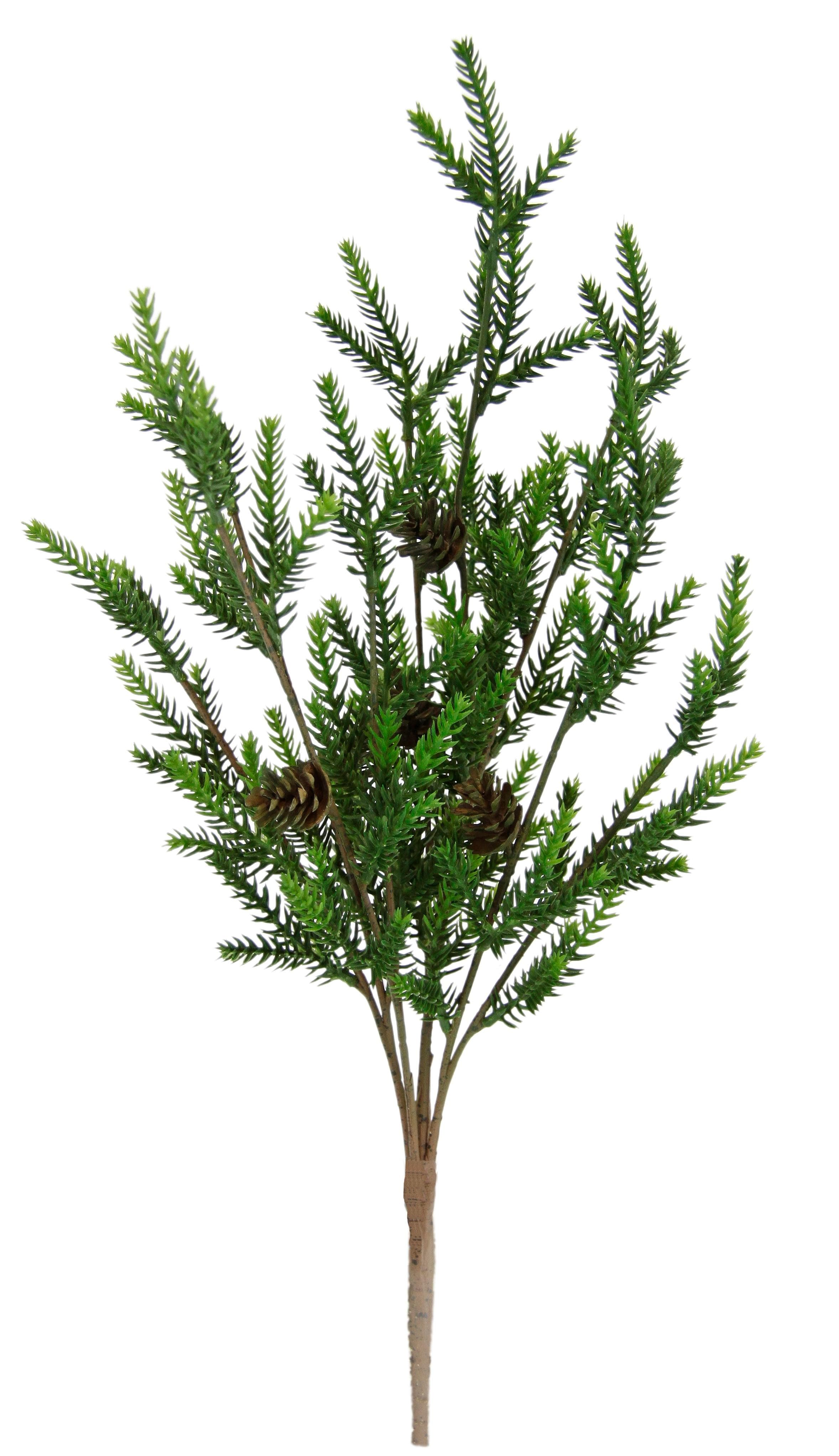 Kunstzweig Tannenbusch Grün Kunststoff Weihnachtsdeko