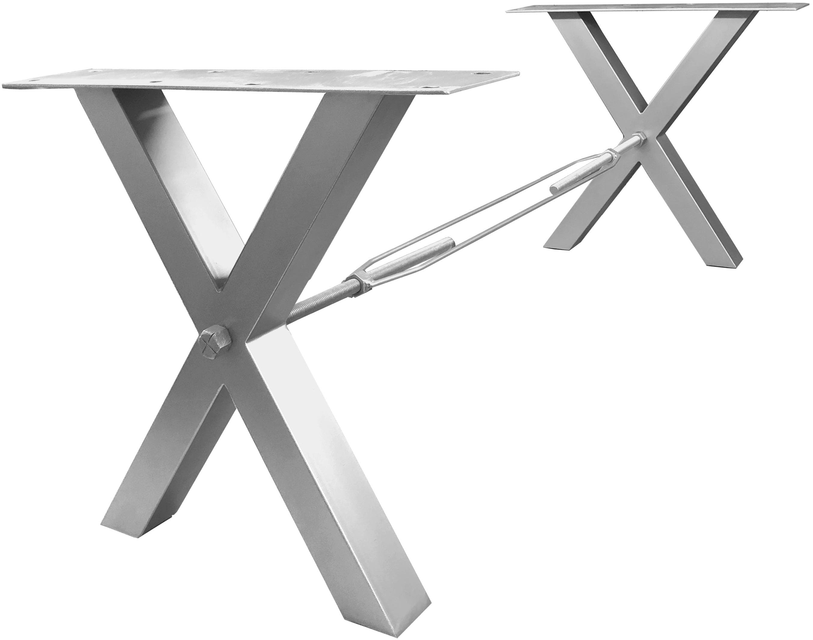 SIT Industrial Tischbein Antiksilber Metall Lackiert