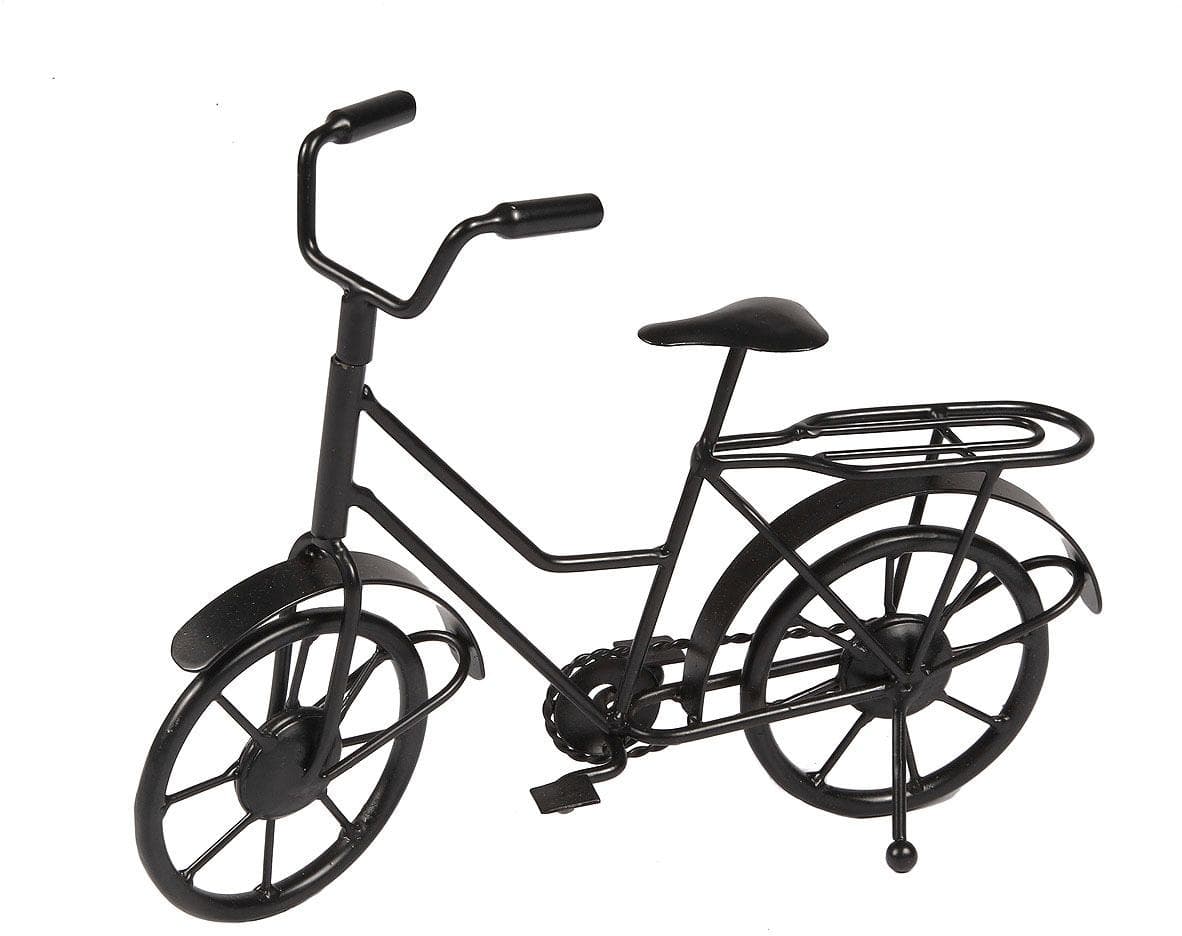 AMBIENTE HAUS Deko Fahrrad Wanddeko schwarz 27cm