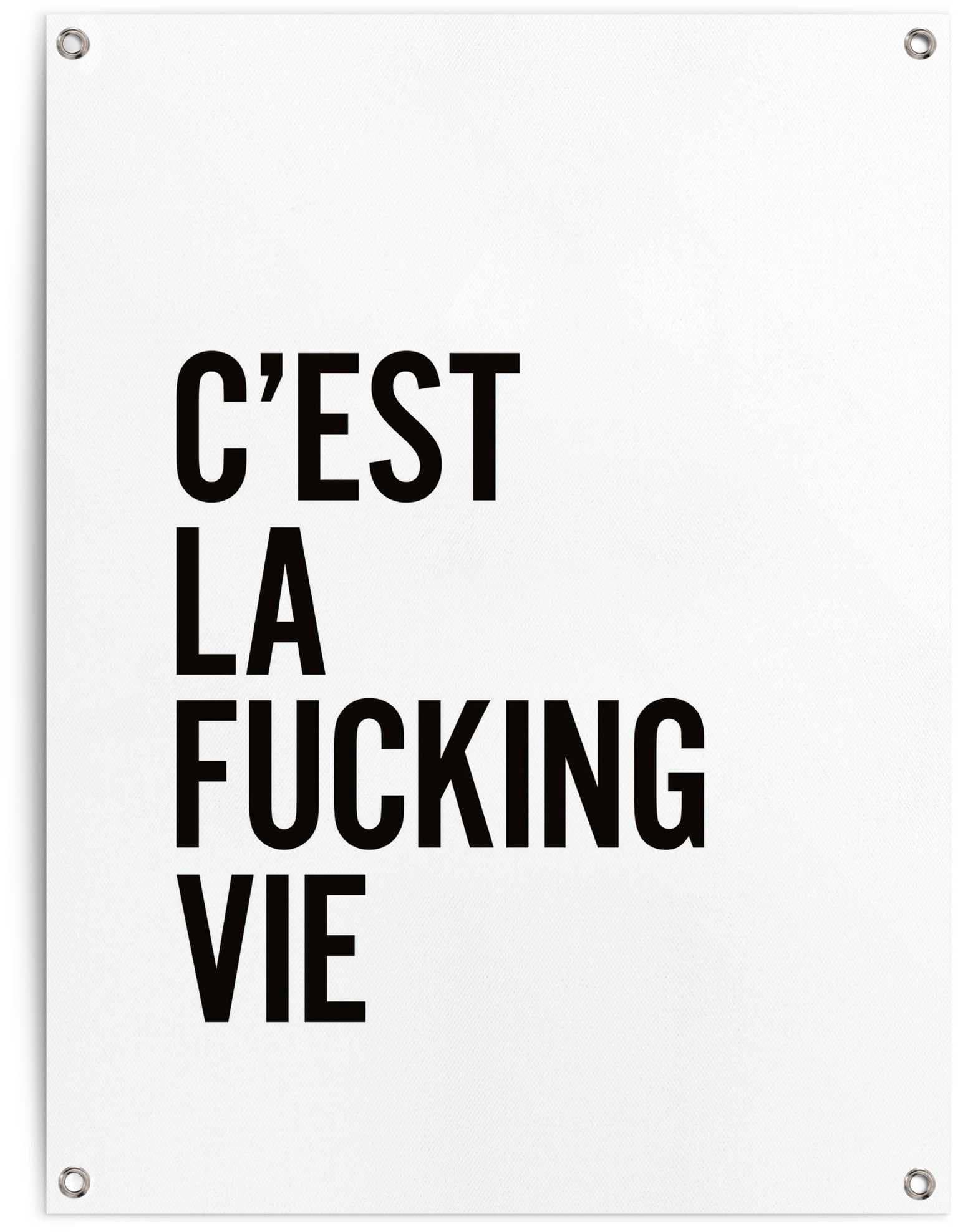 Poster REINDERS "Das Leben" Schwarz-Weiß Leinwand