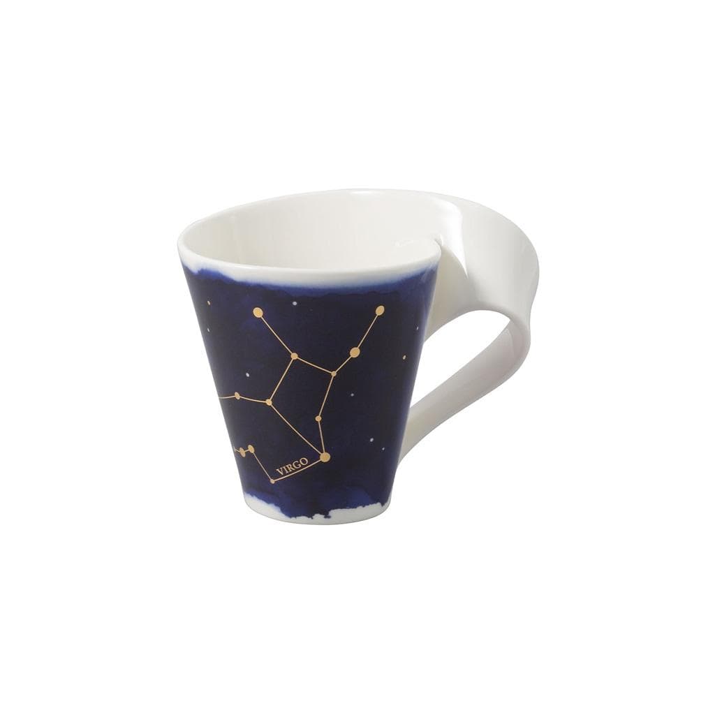Villeroy & Boch Tasse Jungfrau NewWave Stars 300 ml Weiß-Blau Porzellan