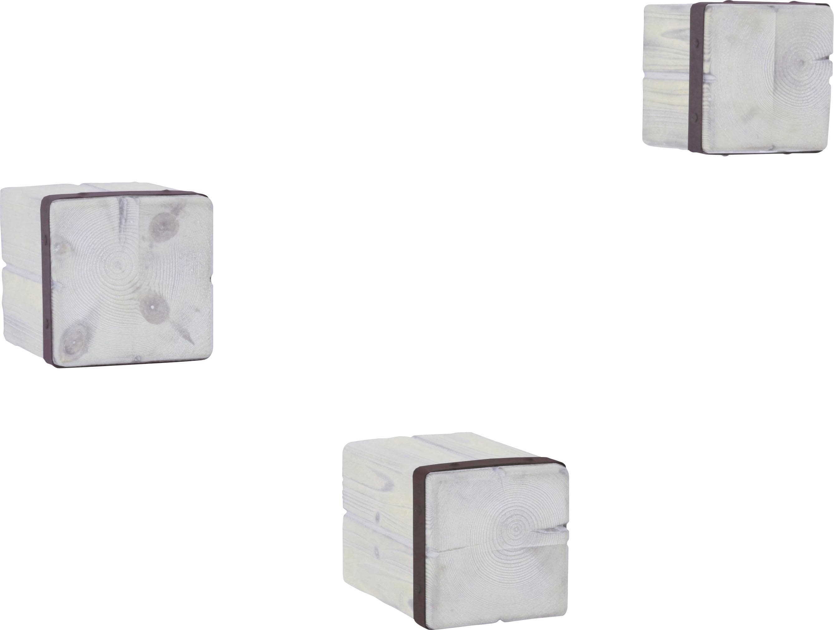 HOFMANN LIVING AND MORE Deko-Wandregal Weiß Tannenholz