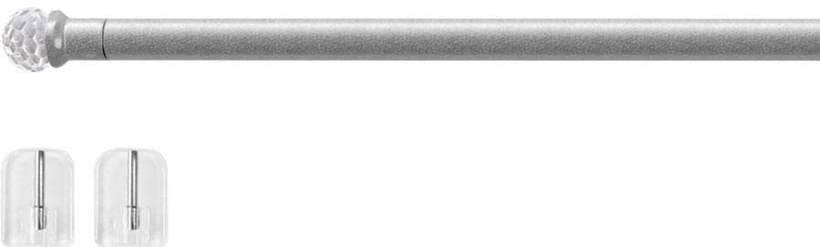 Vitragenstange GOOD LIFE Crystal Silber Metall Kunststoff Gardinenstange