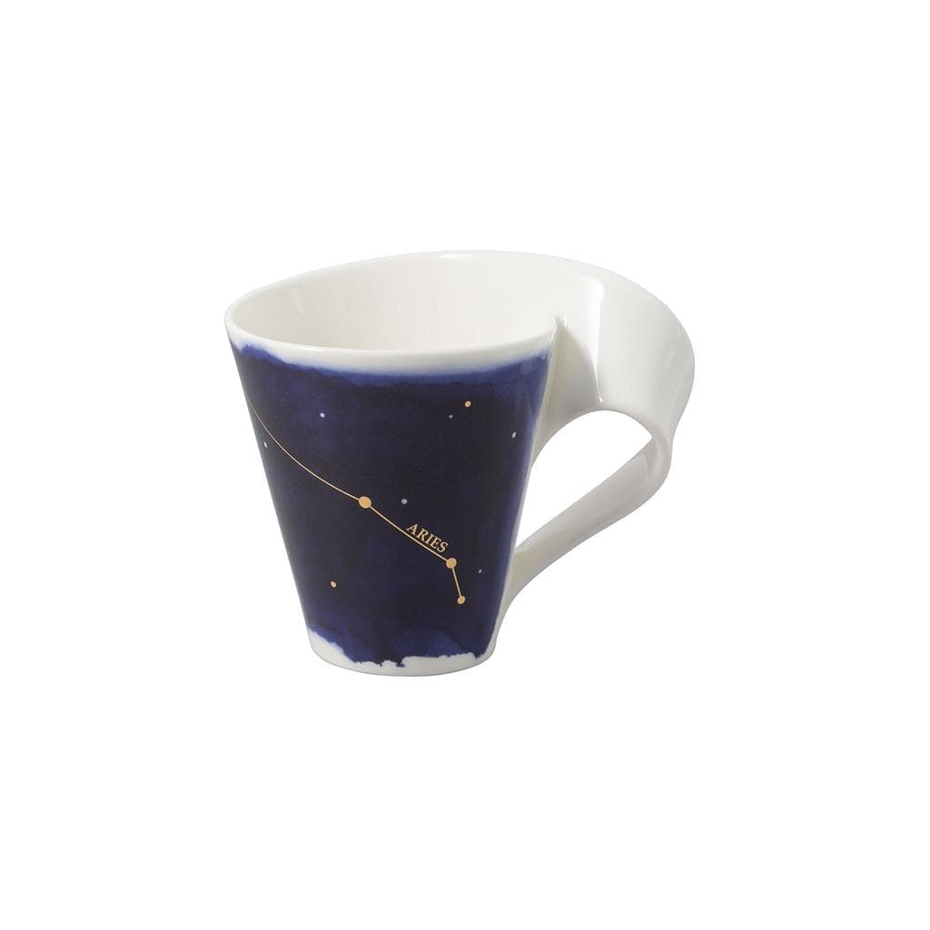 Villeroy & Boch Tasse Widder NewWave Stars 300 ml Weiß-Blau Porzellan