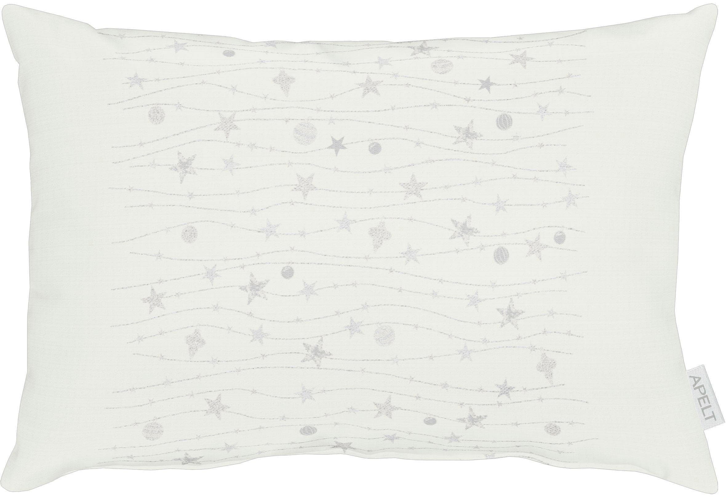 APELT Dekokissen Sternendesign mit Lurexfäden