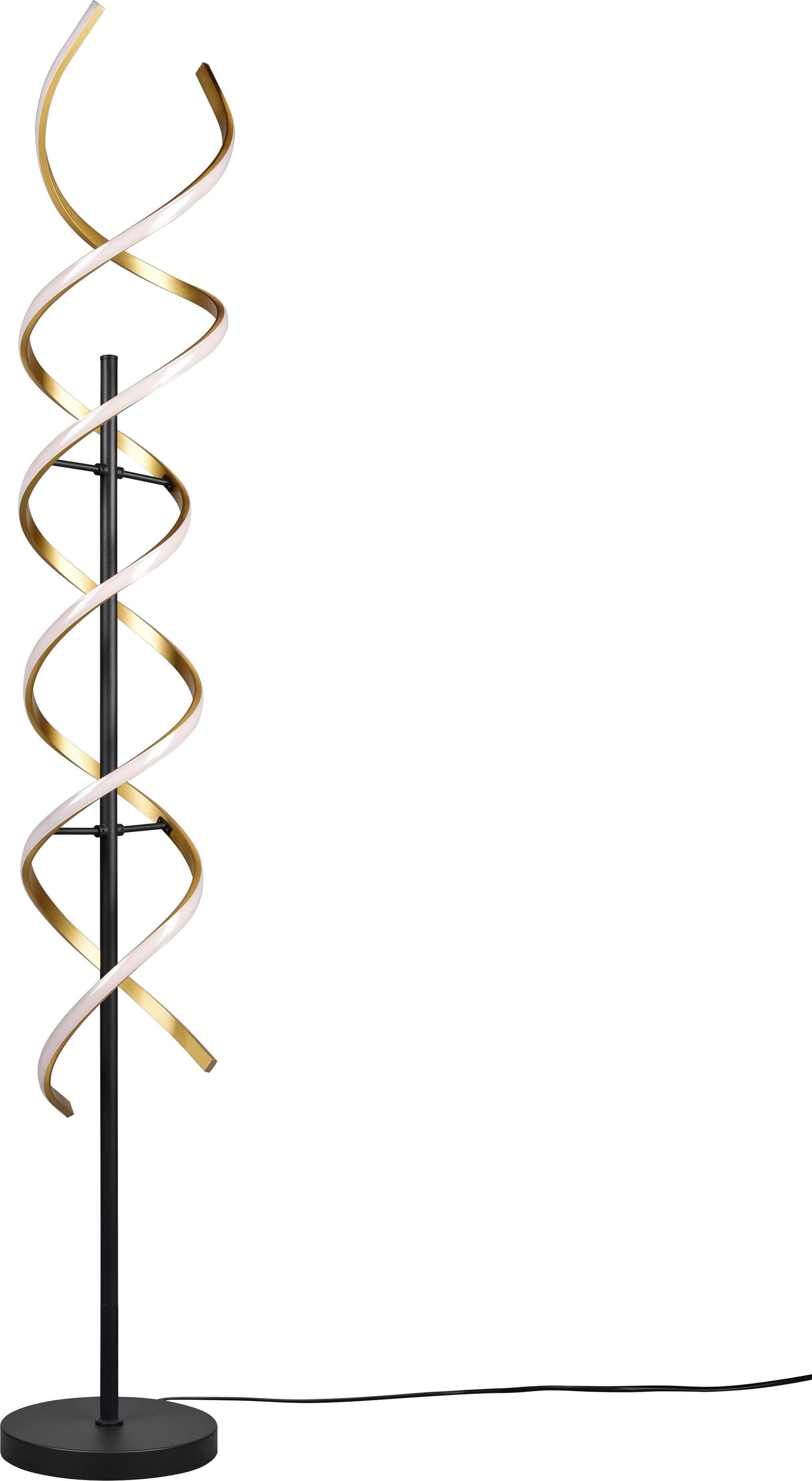 TRIO Leuchten LED Stehlampe Sequence Dimmfunktion Farbwechsel Schwarz Gold
