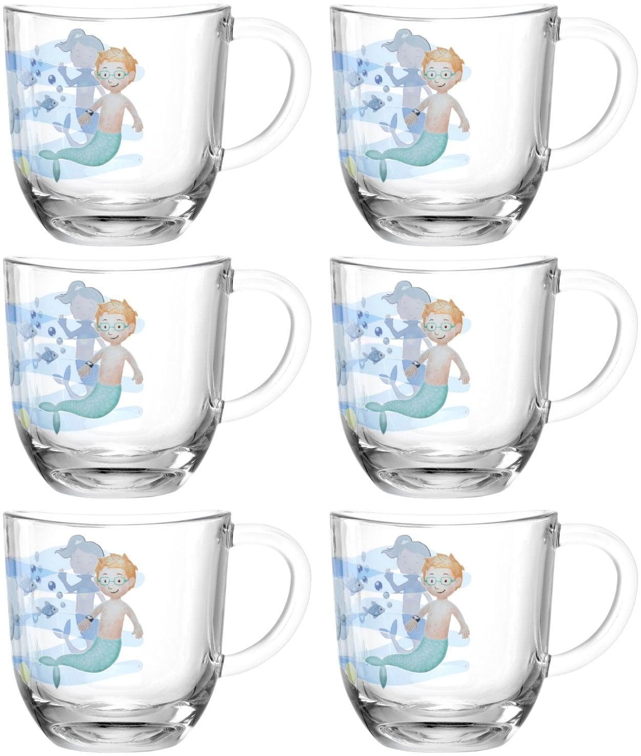 Leonardo Tasse 6-teilig Meer BAMBINI AVVENTURA bunt Glas