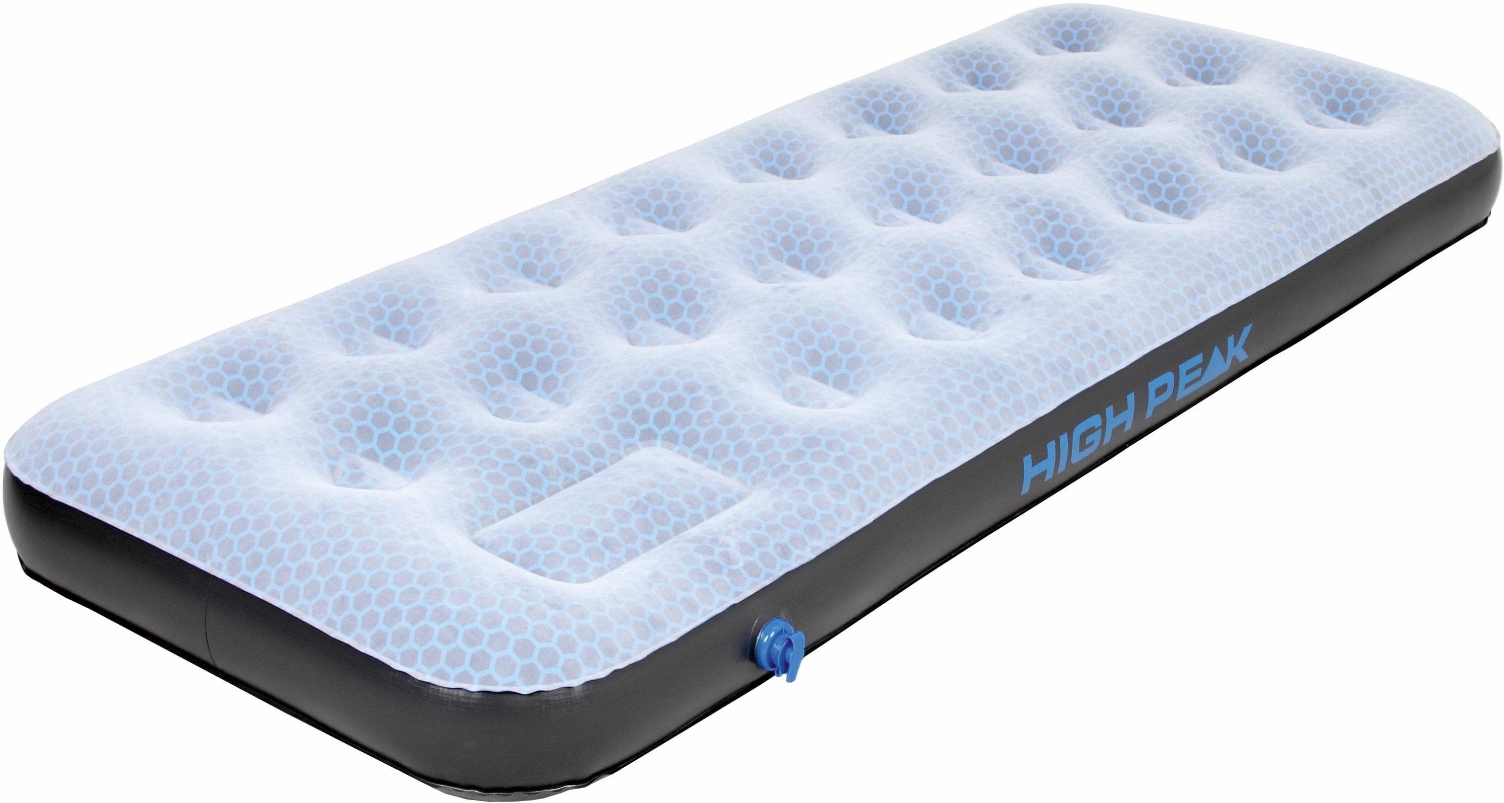 Komfortables Einzel-Luftbett in Grau/Blau